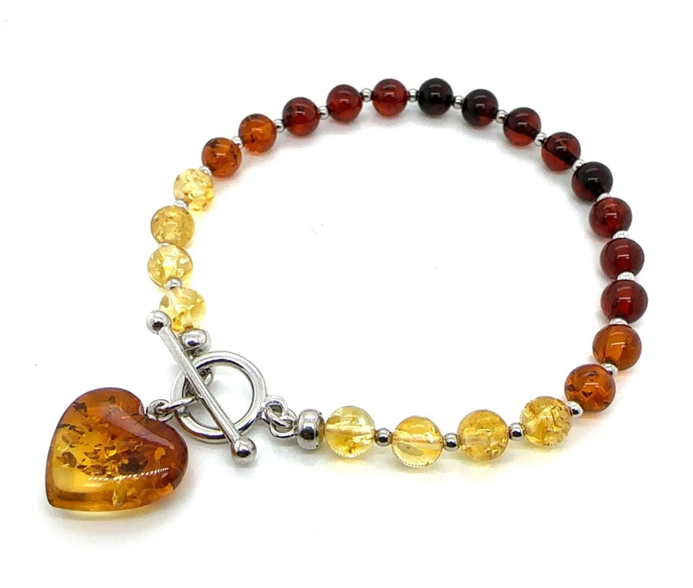 Amber Heart Bracelet