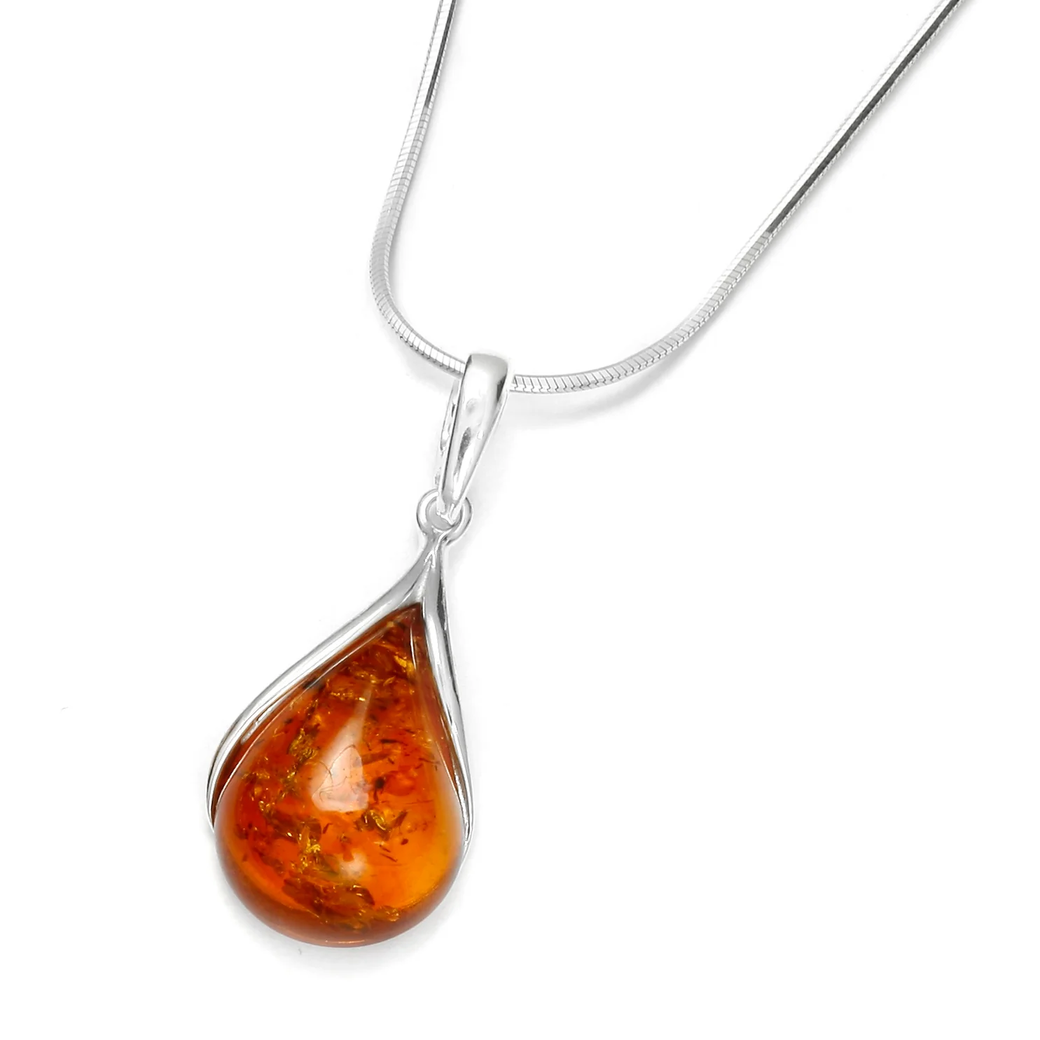 Amber Droplet Necklace