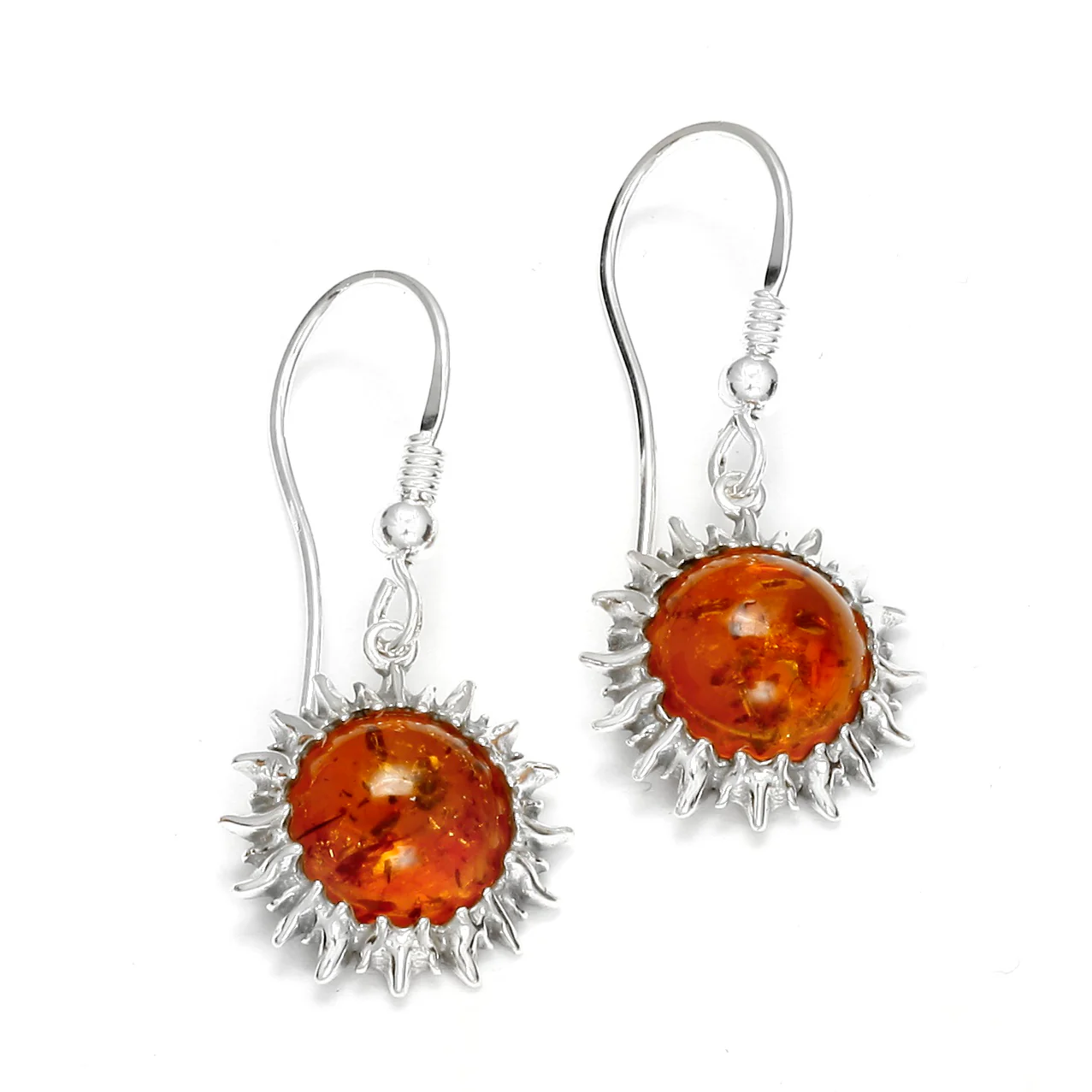 Magical Sunburst Amber Earrings