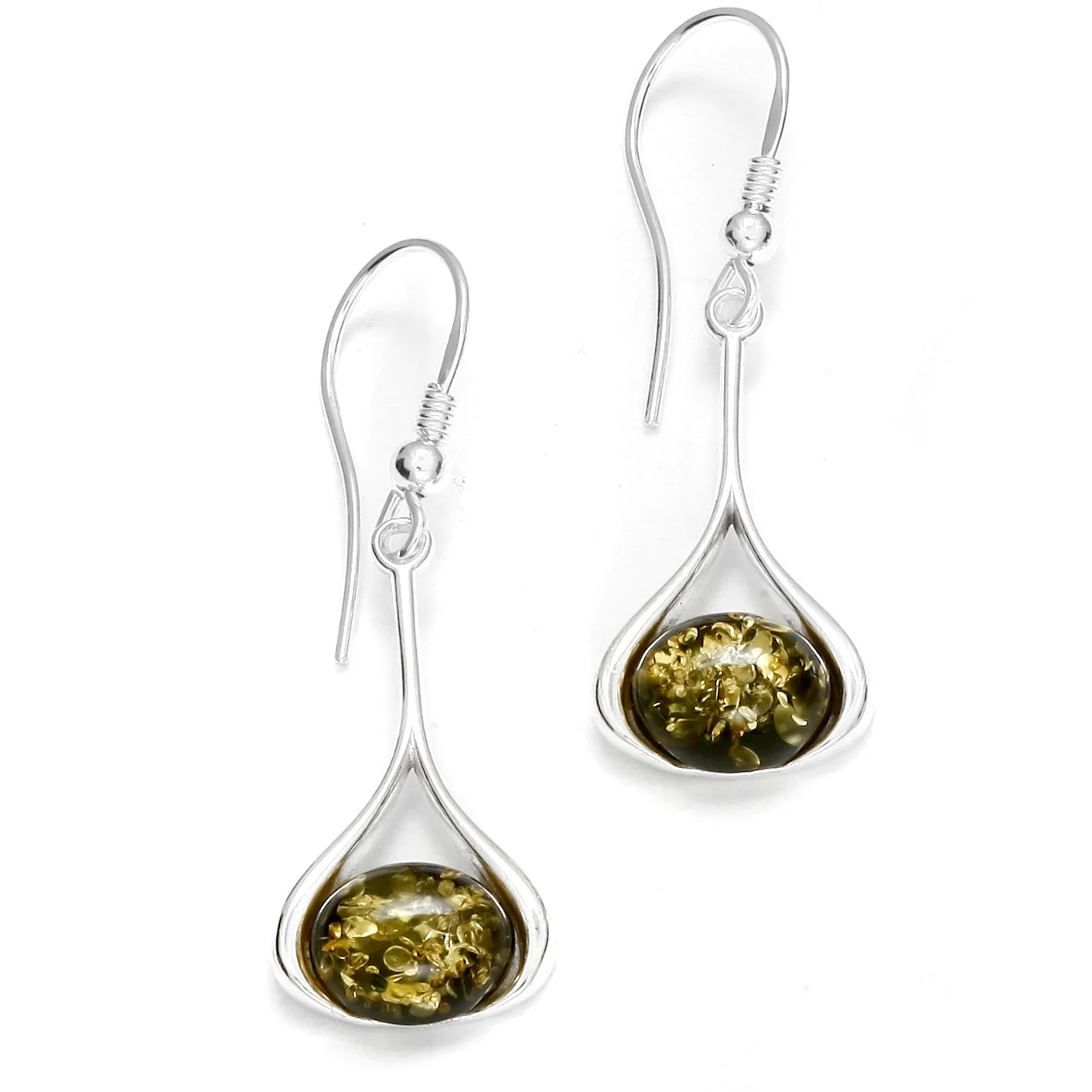 Art Nouveau Amber Earrings
