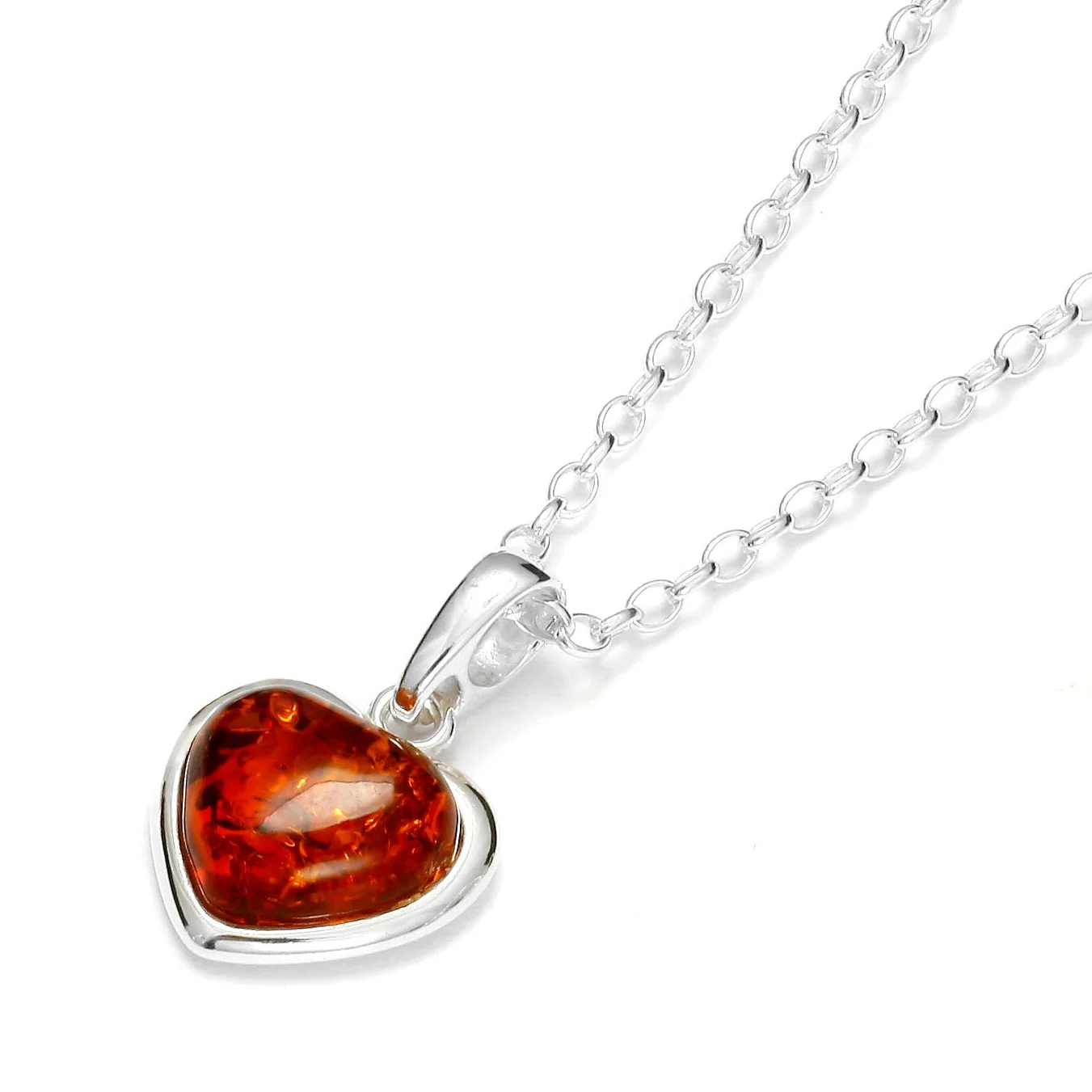 Amber Heart Necklace
