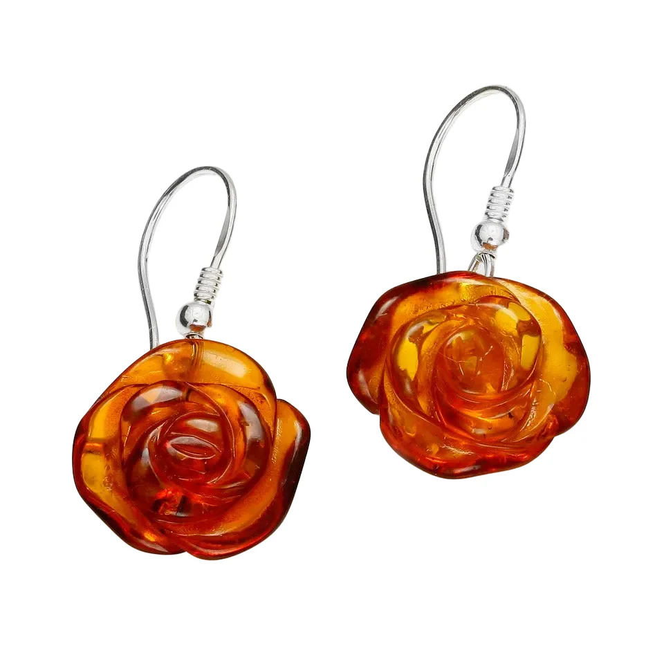 Amber Rose Drop Earrings