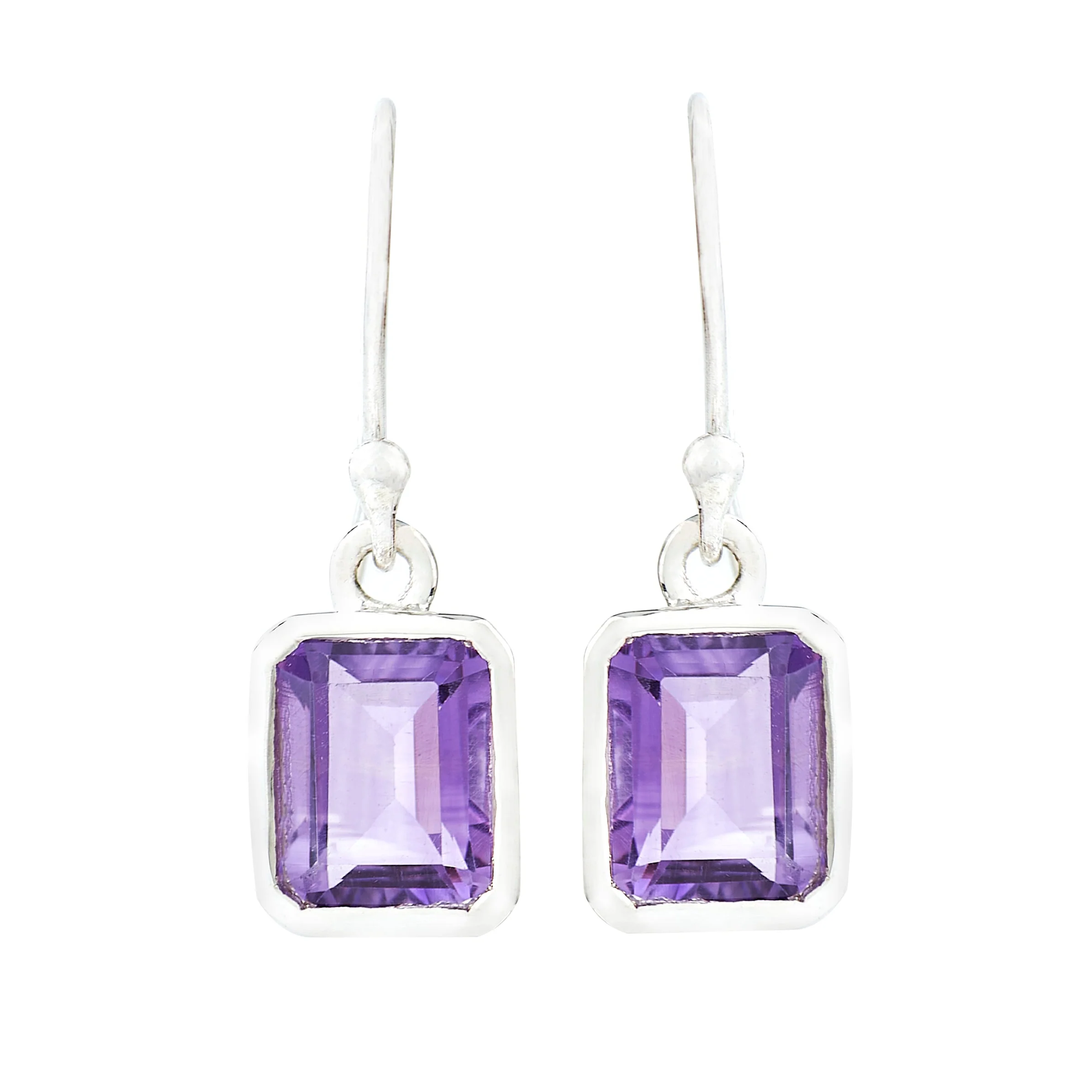 Amethyst Drop Earrings (B120E01)