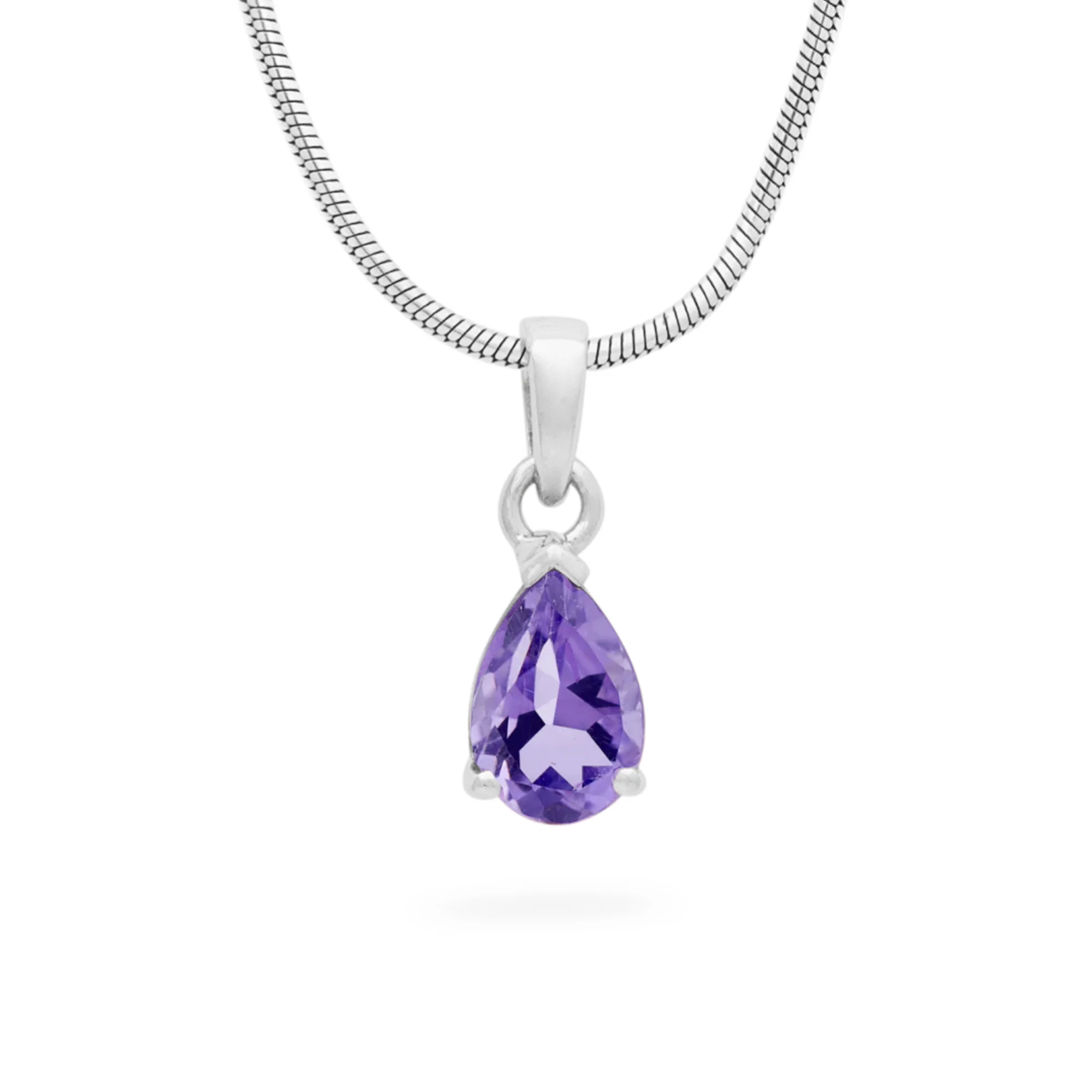 Amethyst Teardrop Pendant (B210P01)