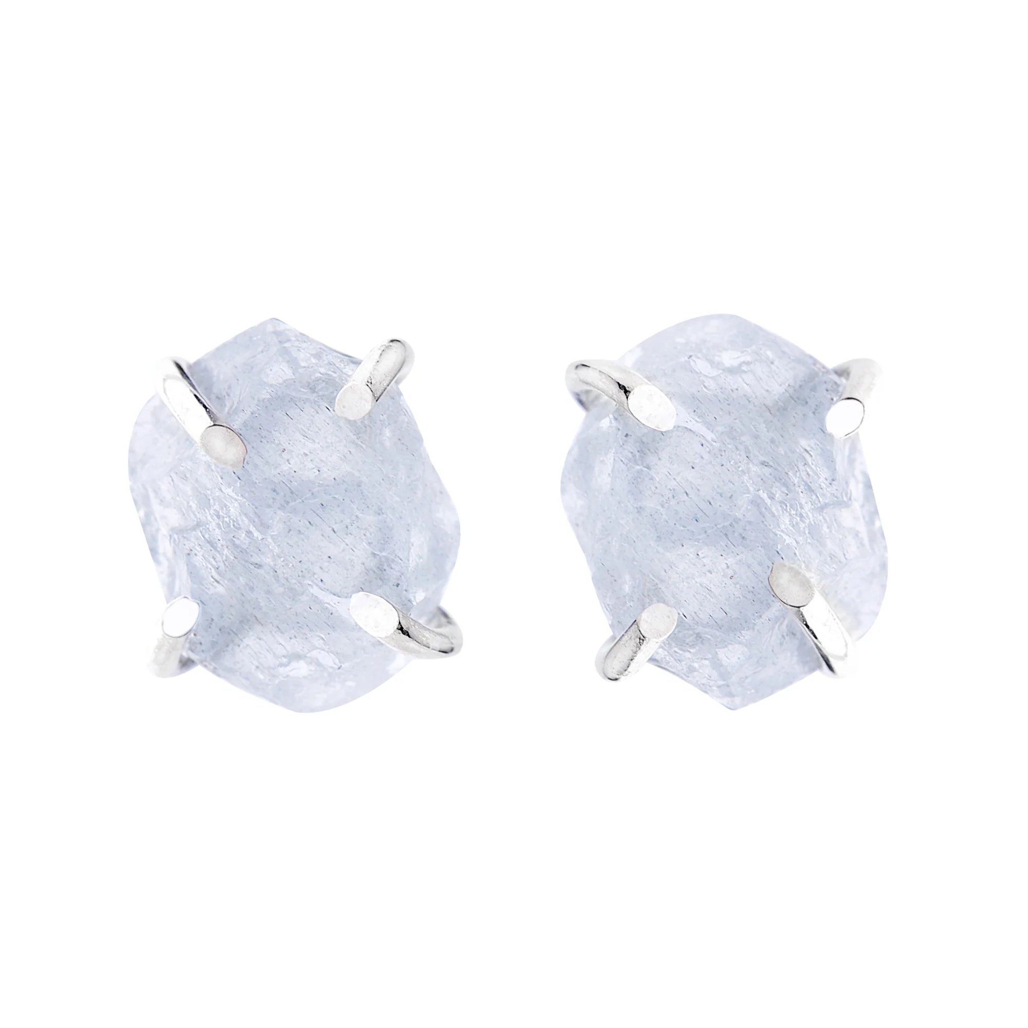 Aquamarine Stud Earrings (B222E01)