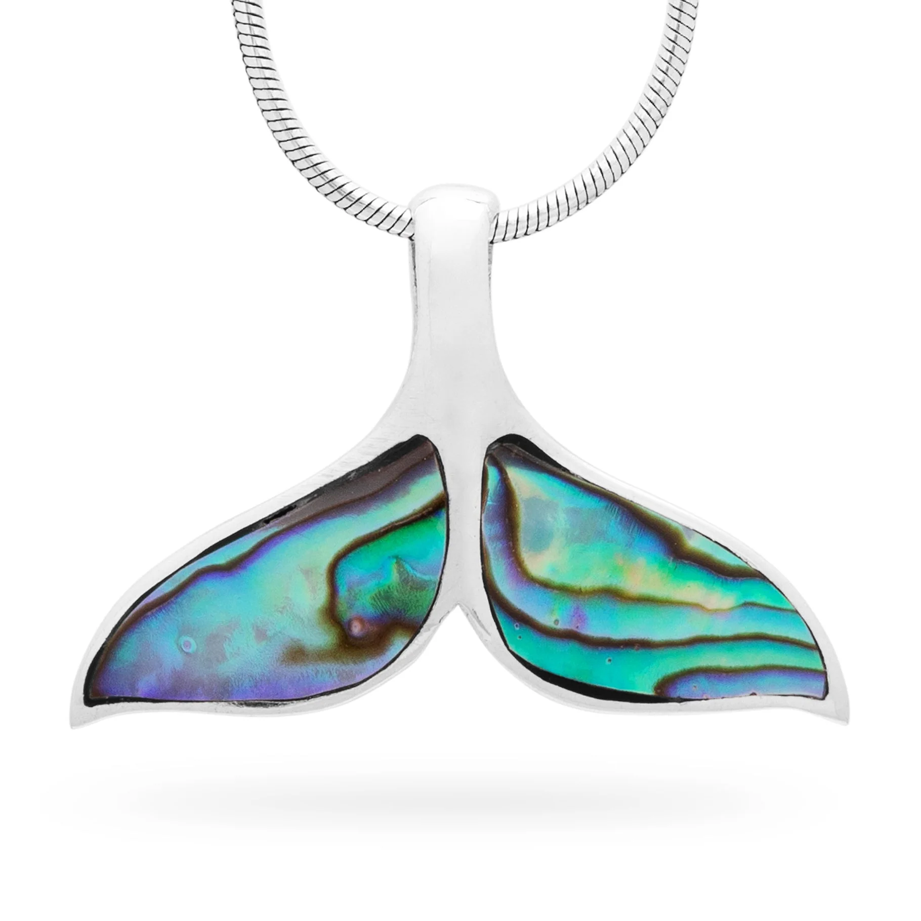 Bali Abalone Whale Tail Pendant (B726P01)