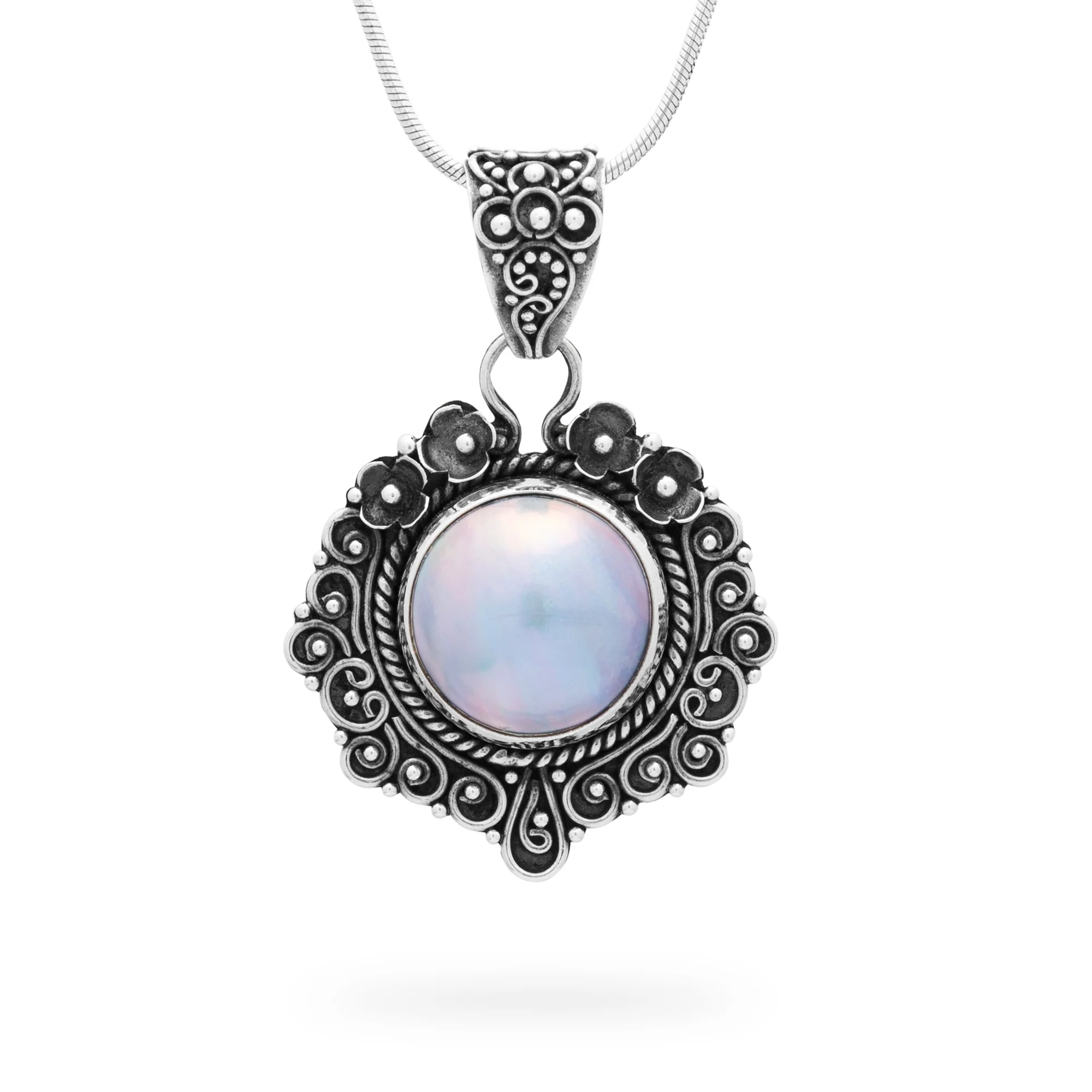 Bali Bluey Pink Pearl Pendant (B573P01)