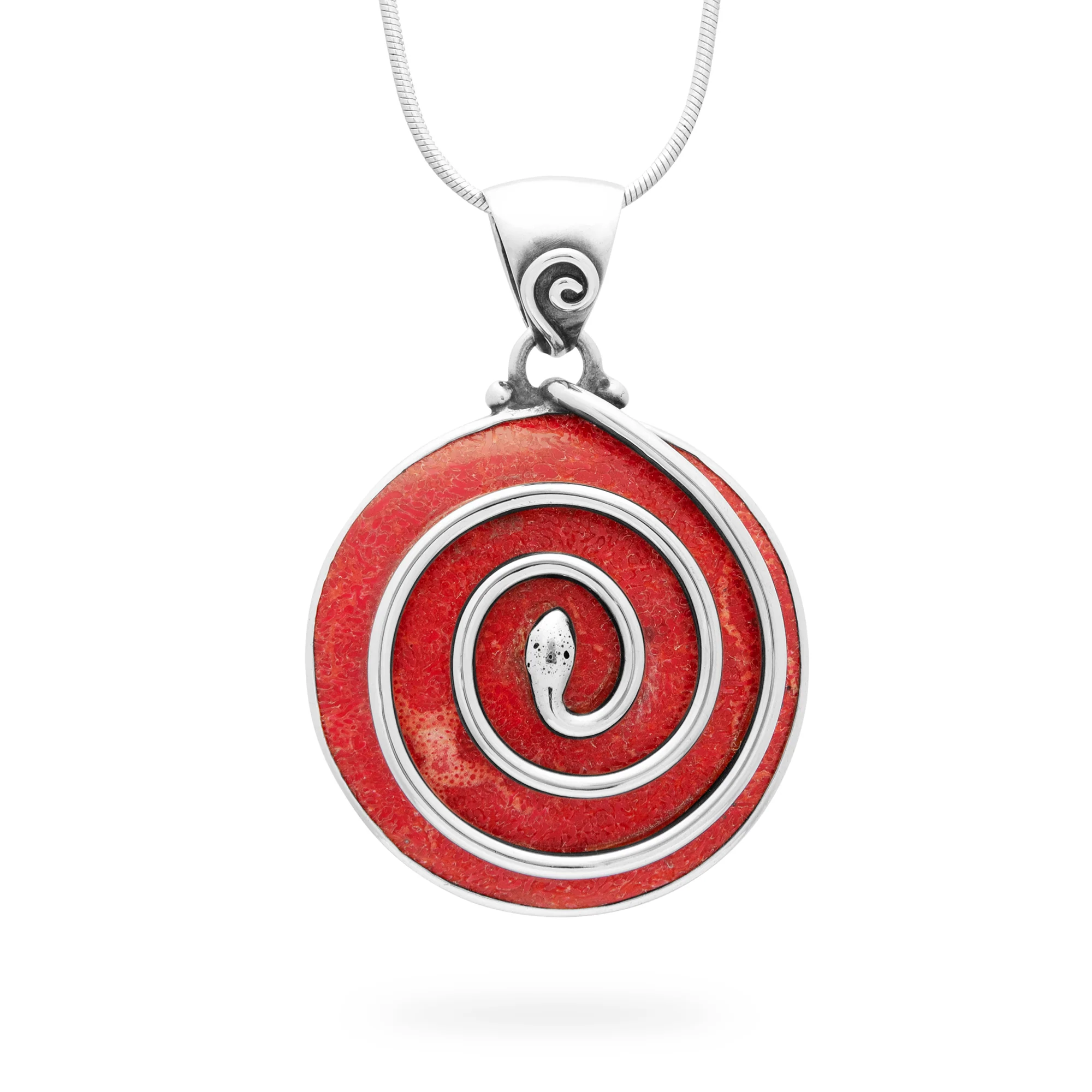 Bali Snake Coral Pendant (B588P01)