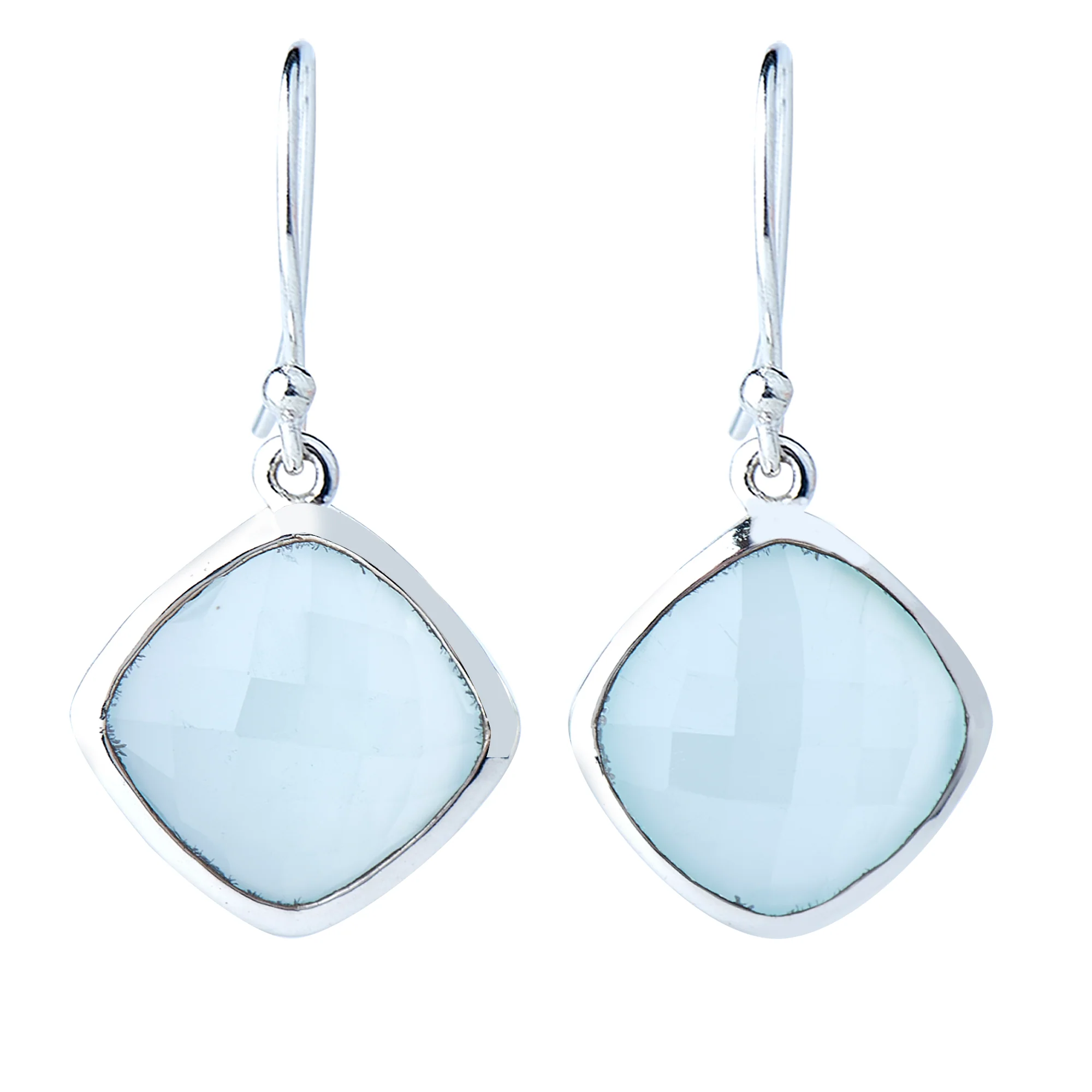Blue Chalcedony Earrings (B72E04)