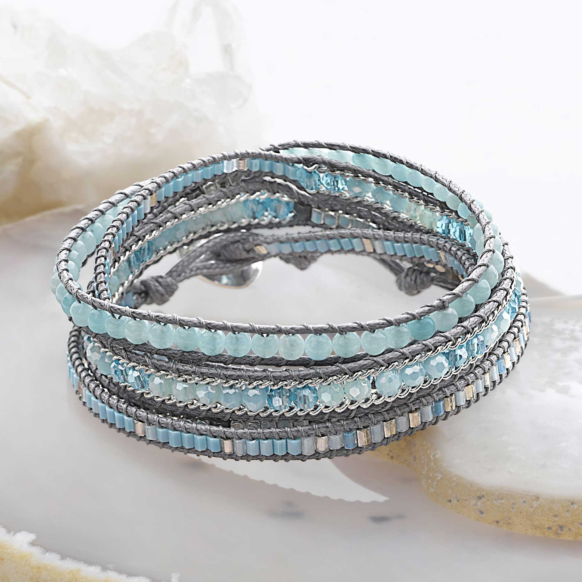 Blue Ocean Wrap Bracelet