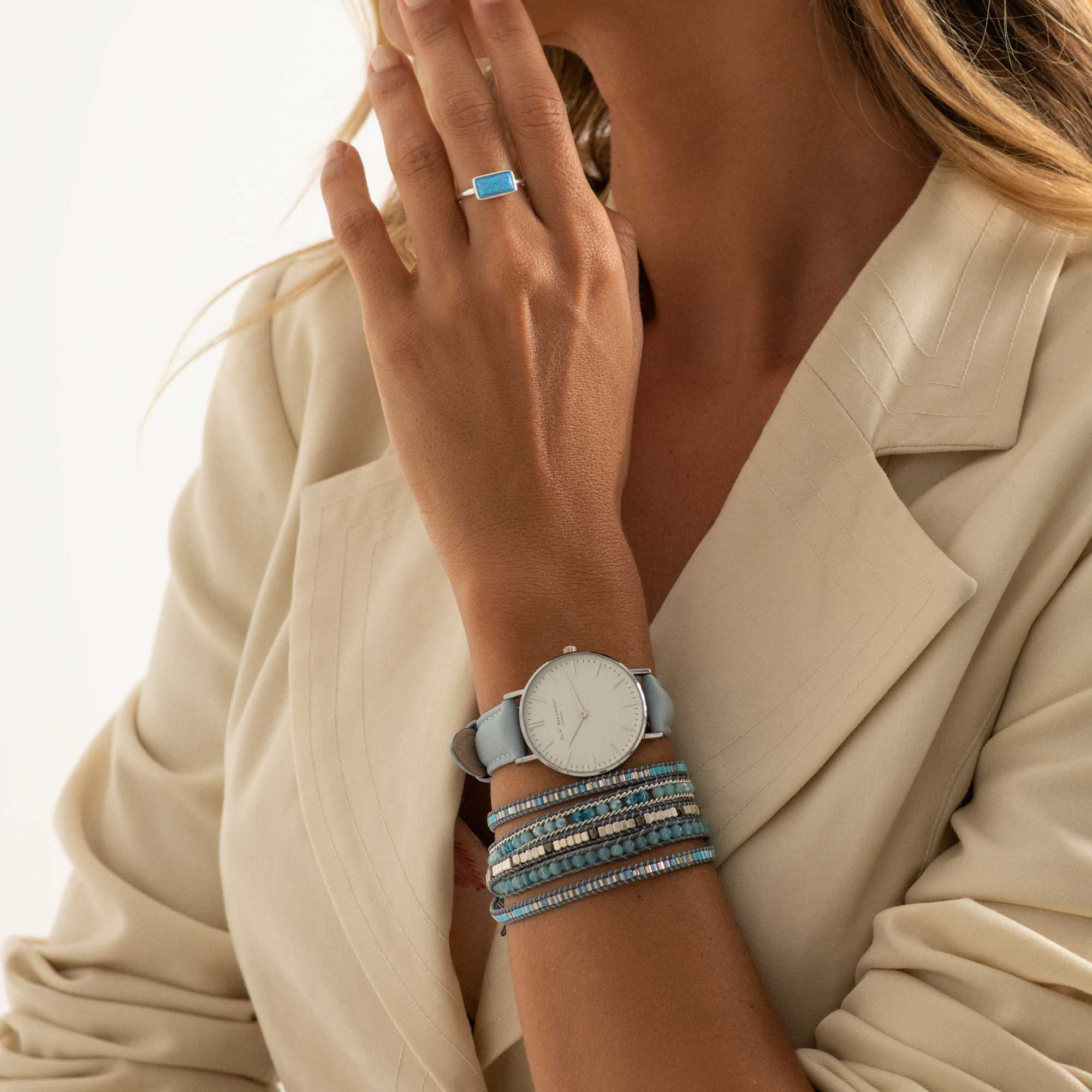 Blue Ocean Wrap Bracelet - Image 2