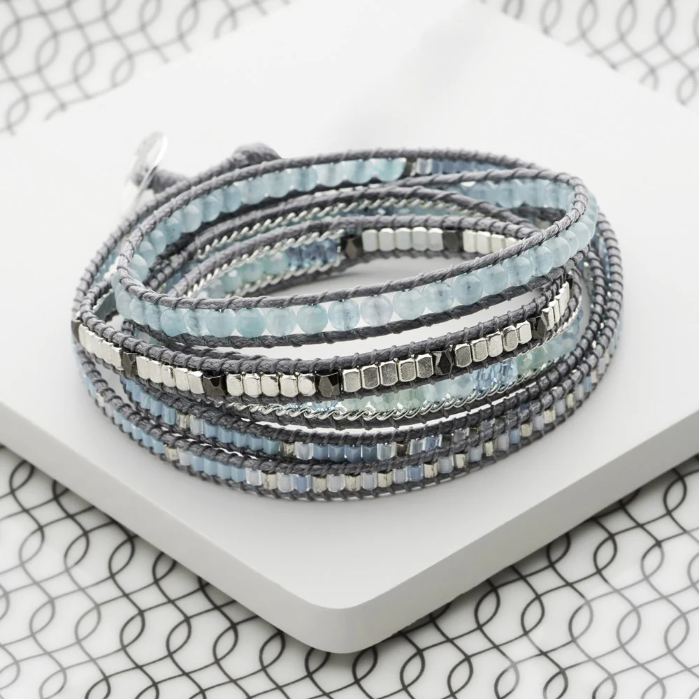 Blue Ocean Wrap Bracelet - Image 6