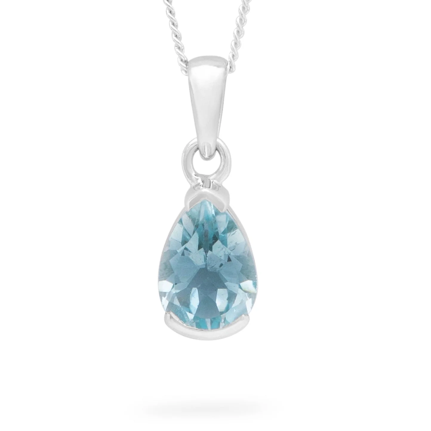 Blue Topaz Teardrop Pendant (B299P01)