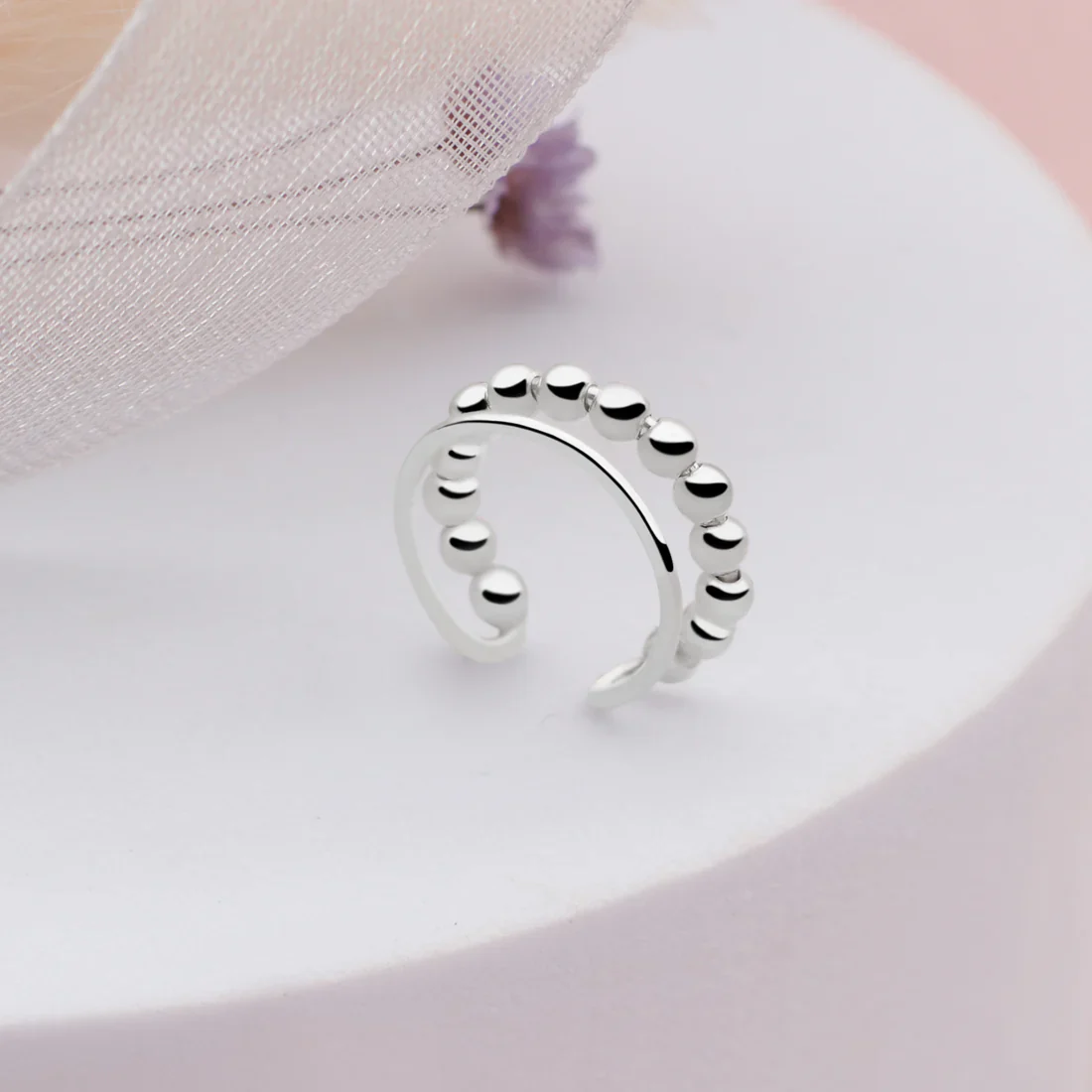 Boule Silver Ear Cuff - Image 5