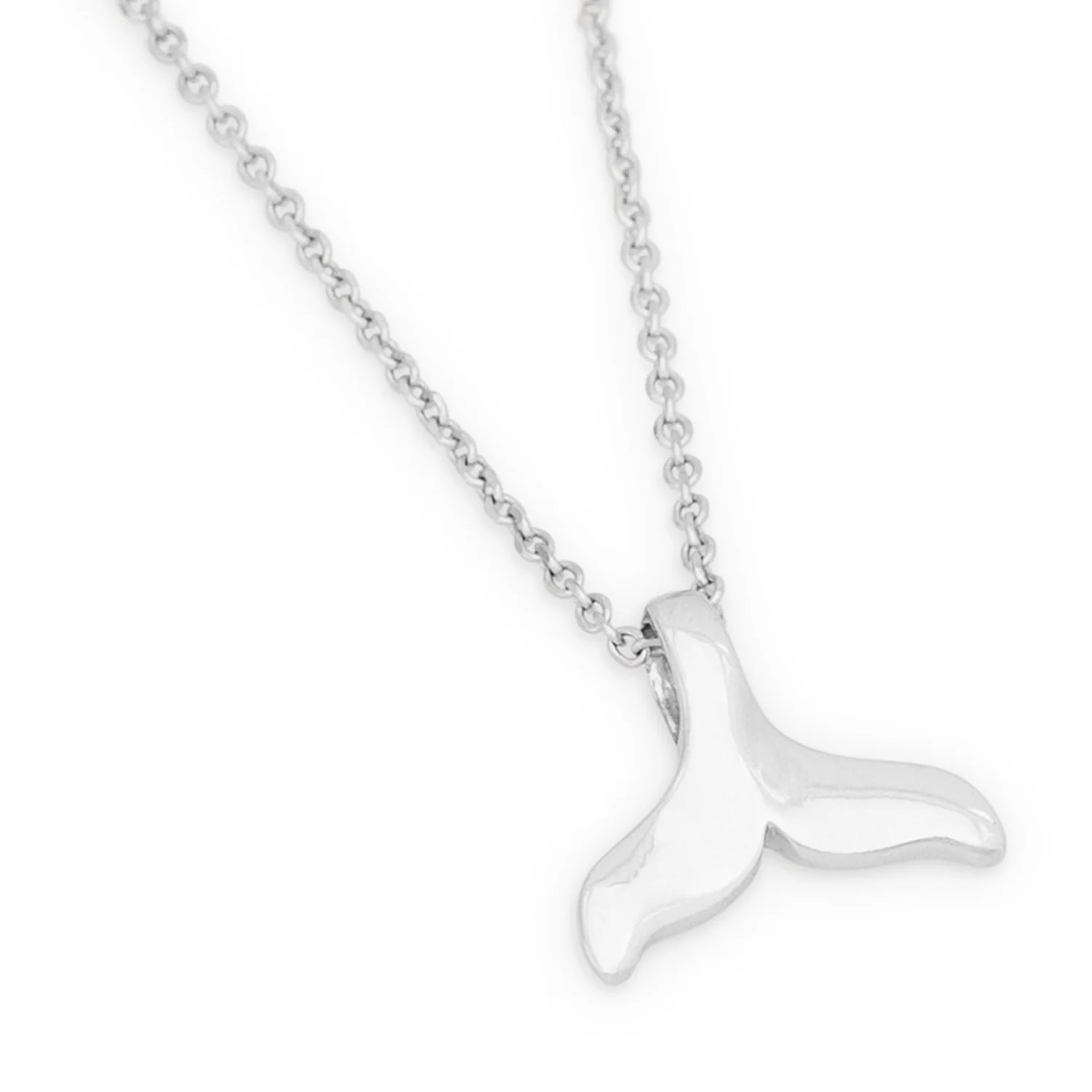 Silver Whale Tail Necklace