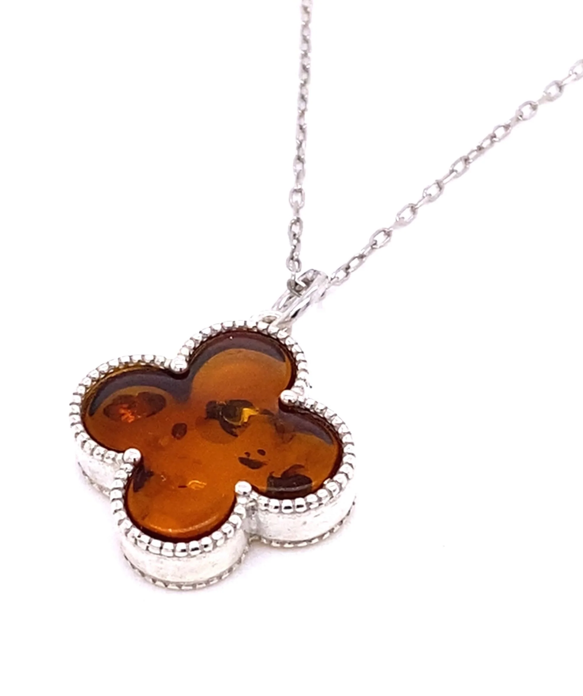 Clover Amber Necklace - Image 2