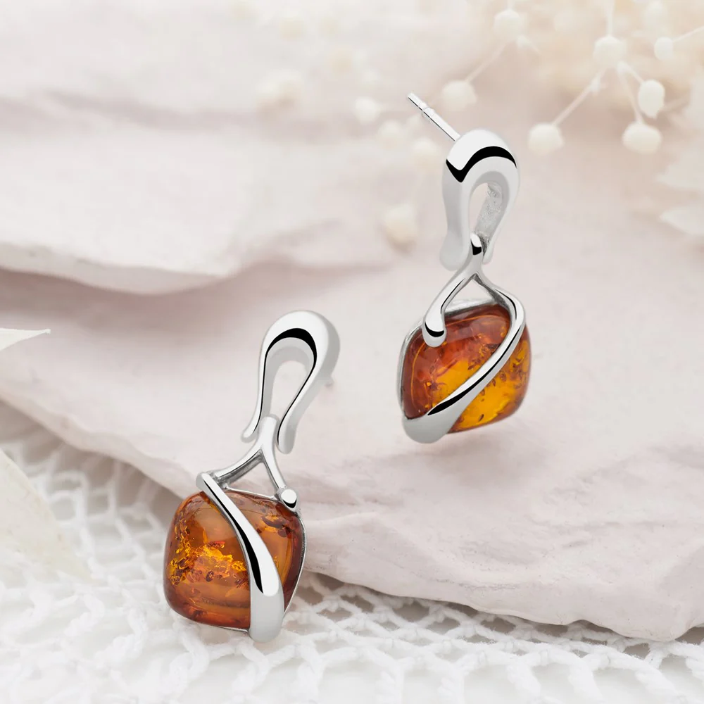 Cognac Honey Earrings - Image 3