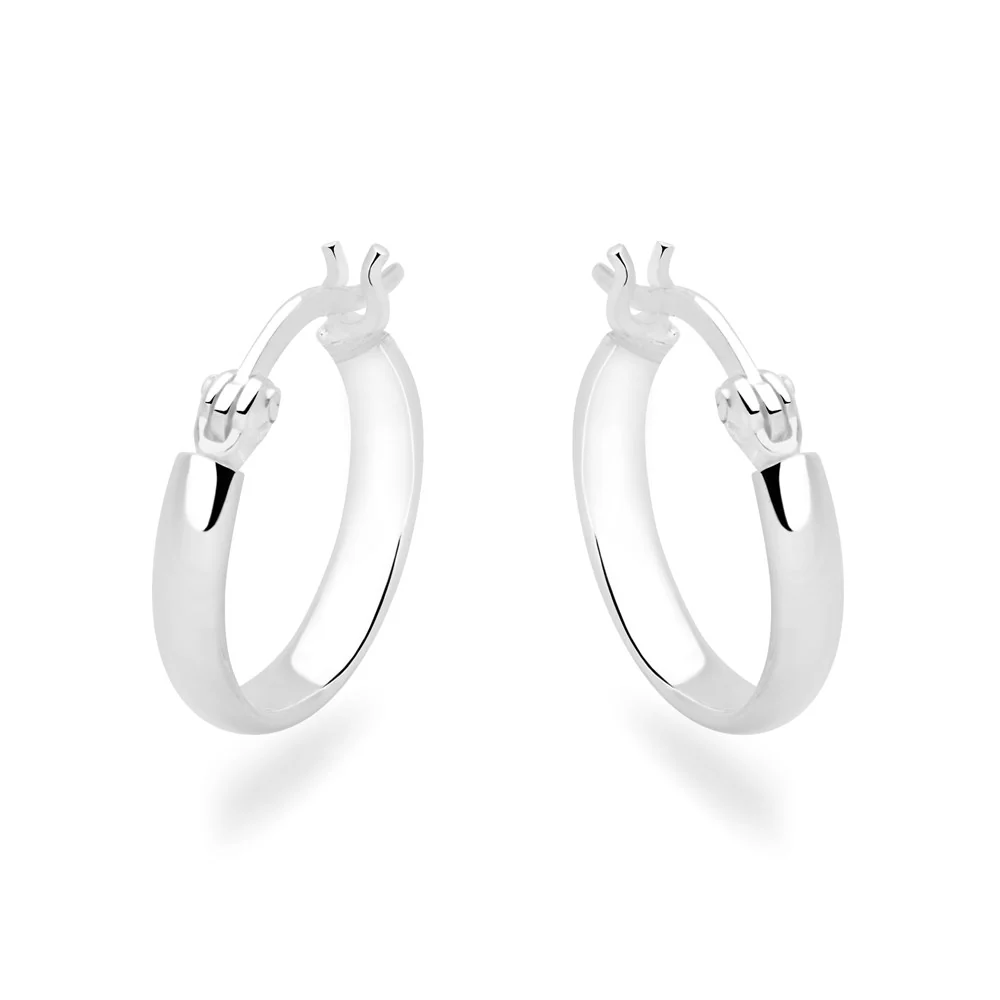 Curvello Silver Hoops