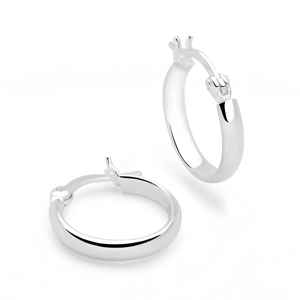 Curvello Silver Hoops - Image 3