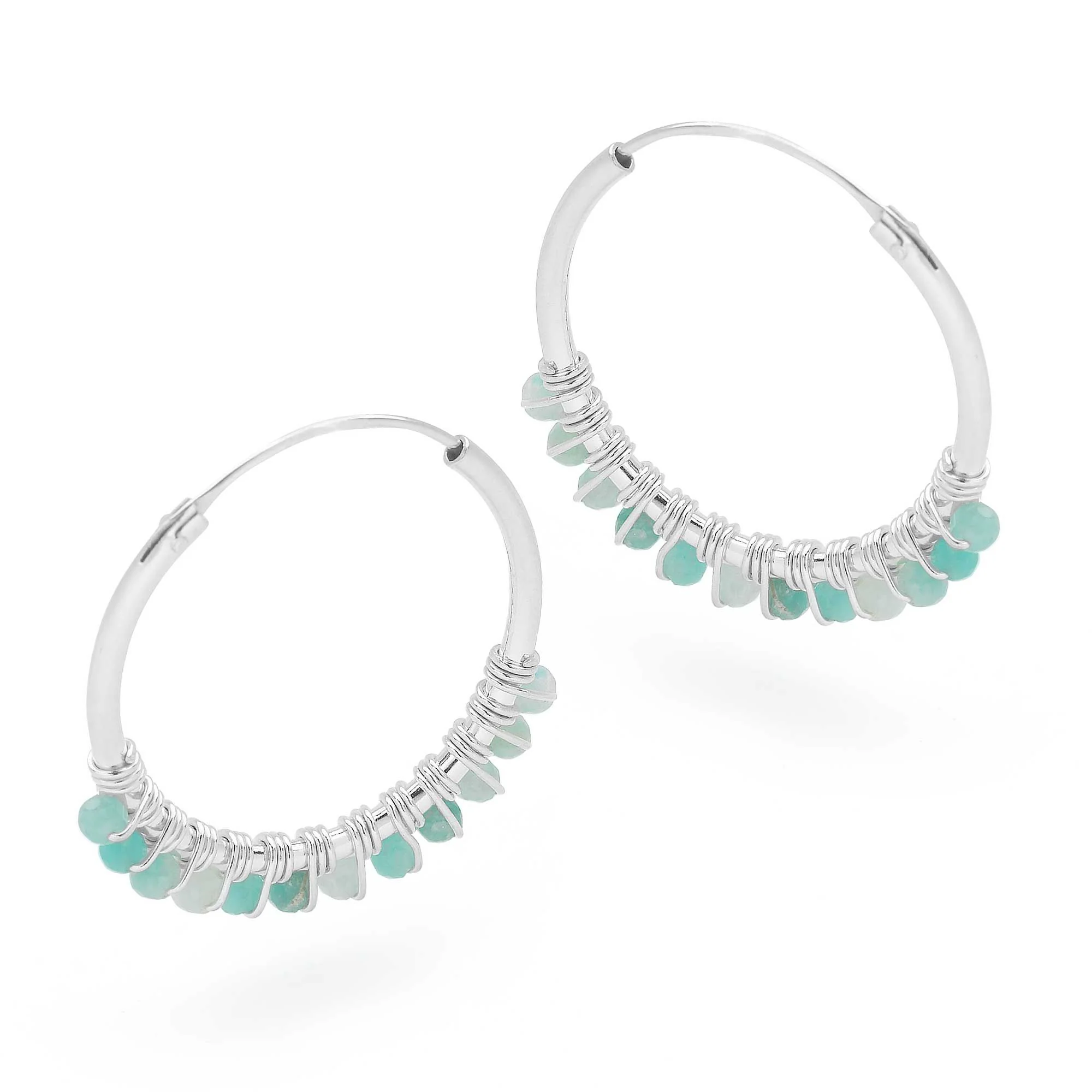 Amazonite Midi Hoops