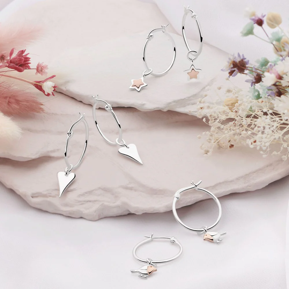 Red Robin Charm Hoops - Image 5
