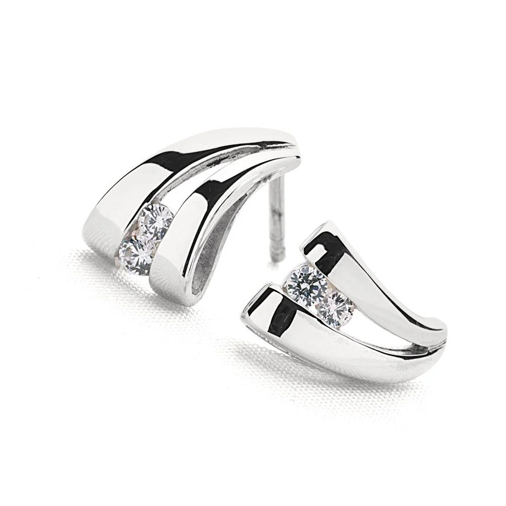 Nazare Wave Silver Earrings - Image 3