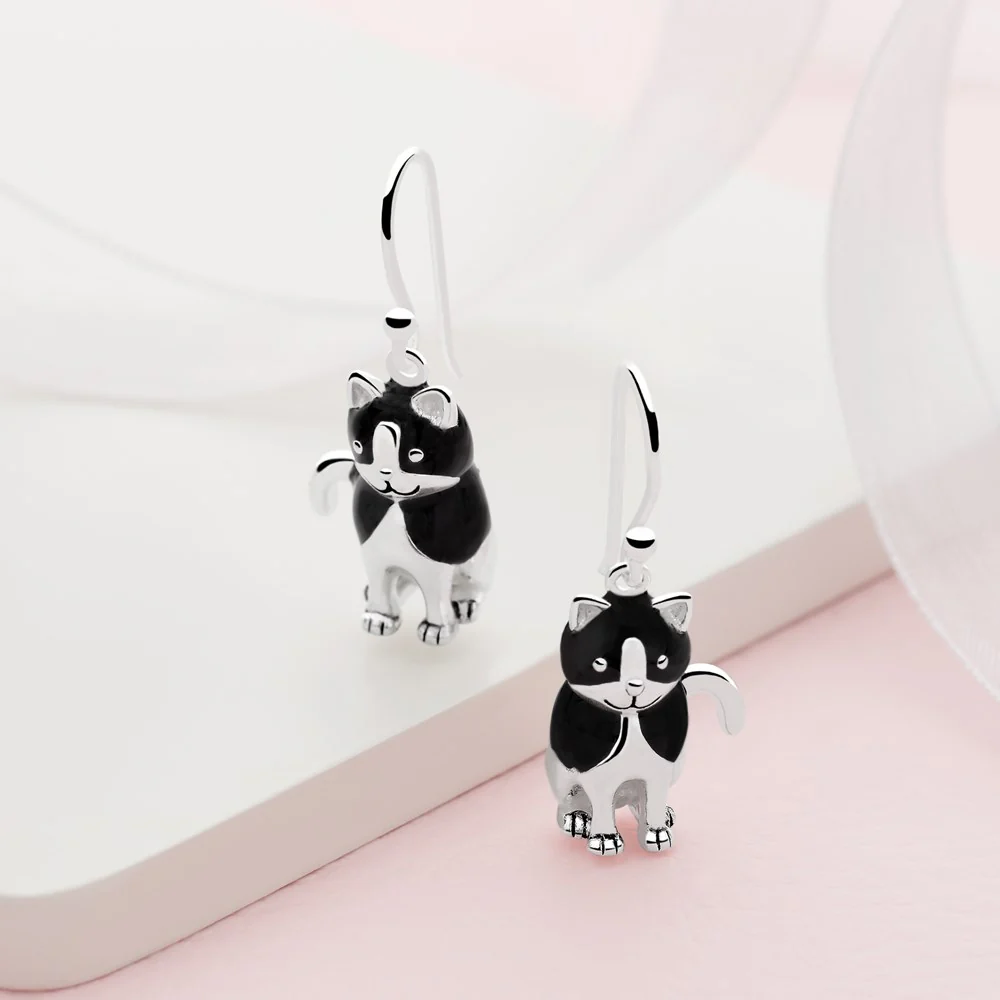 Tuxedo Cat Earrings - Image 3