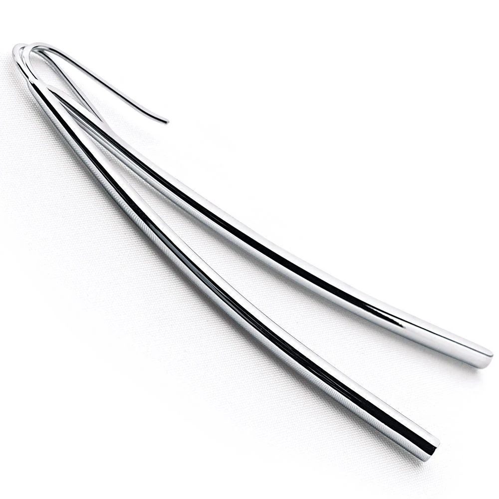 Sheer Chic Silver Earrings - Image 3