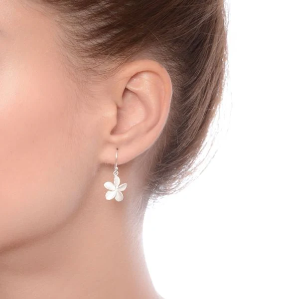 Frangipani Flower Earrings - Image 2