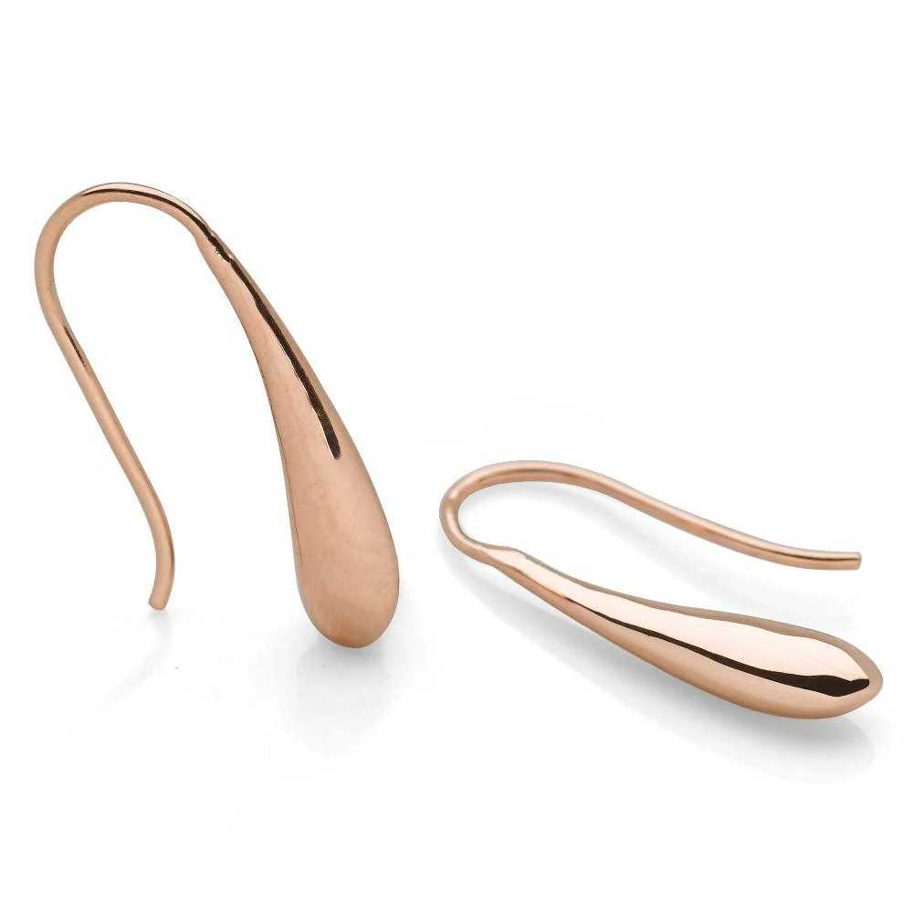 Rose Gold Raindrop Earrings - Image 3