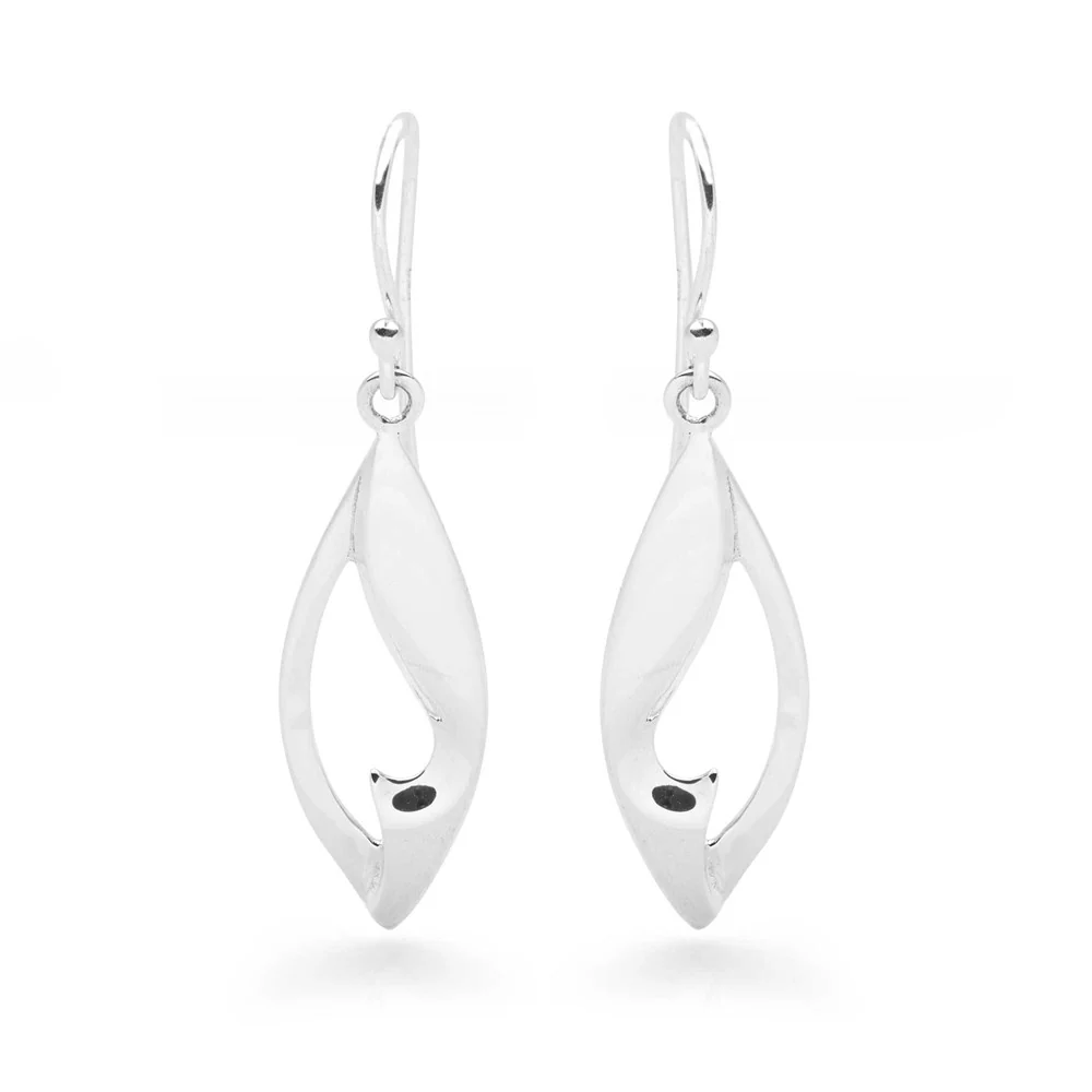 Silver Eucalyptus Shine Earrings