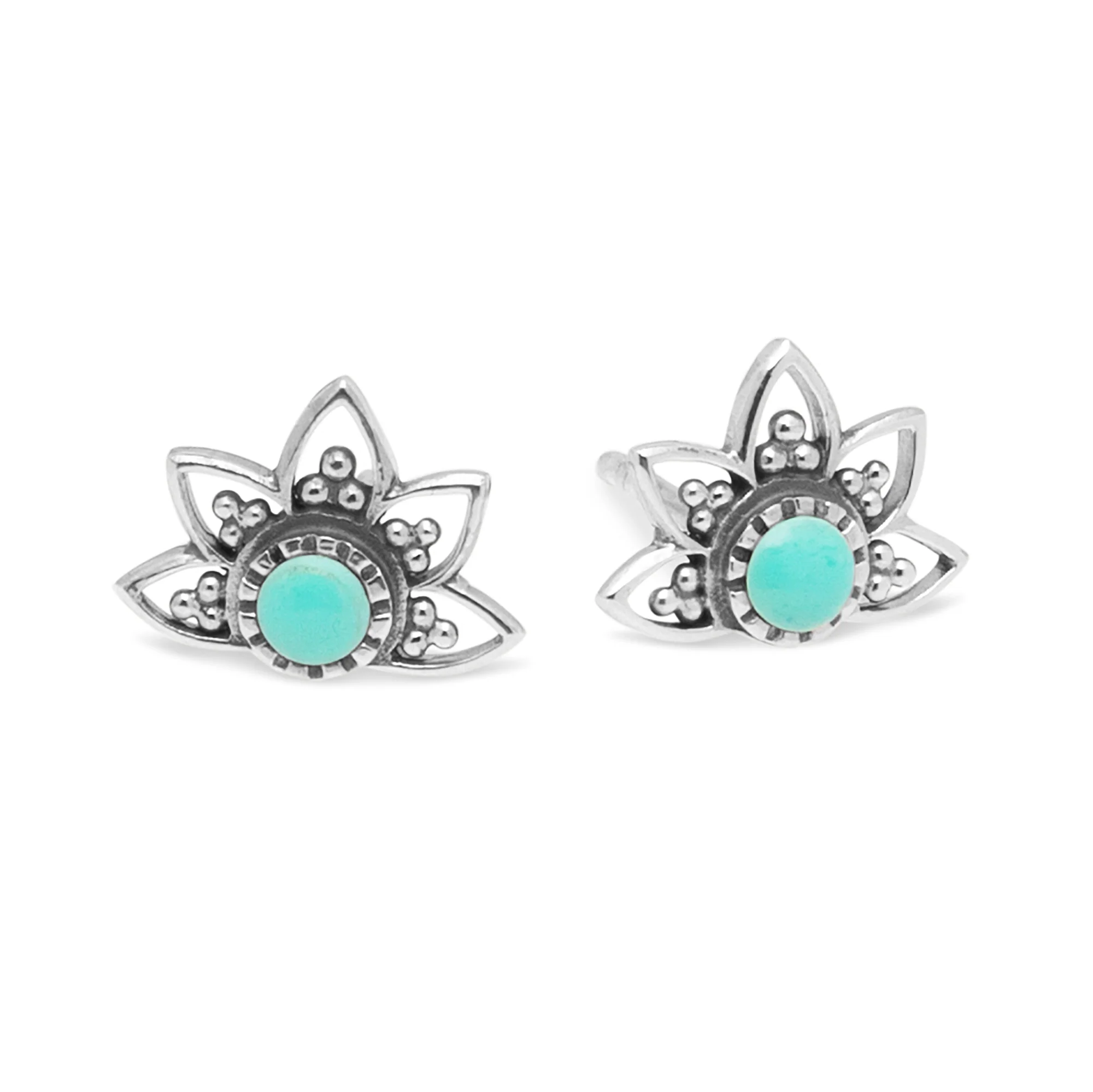 Fan Flower Stud Earrings