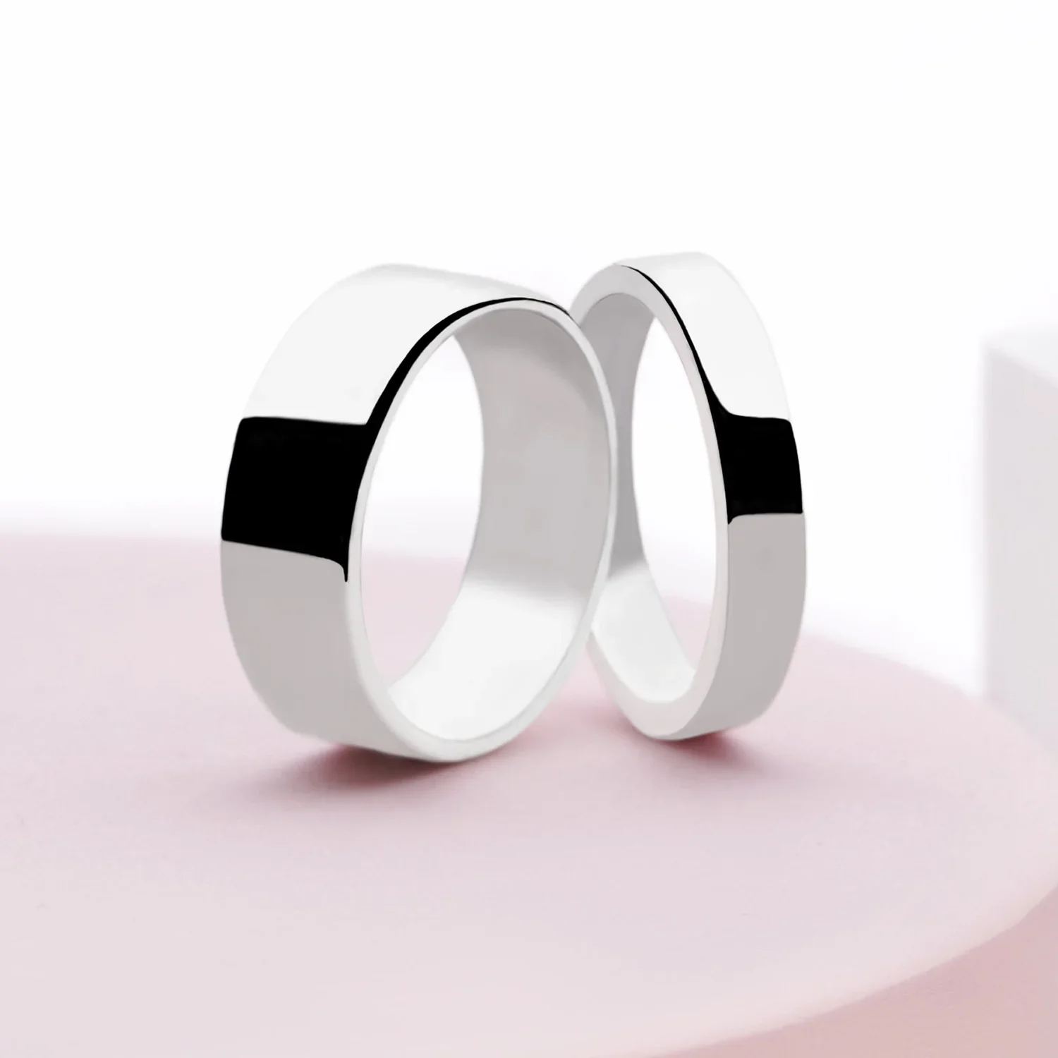 Flat Silver Band Ring 3mm - Image 5