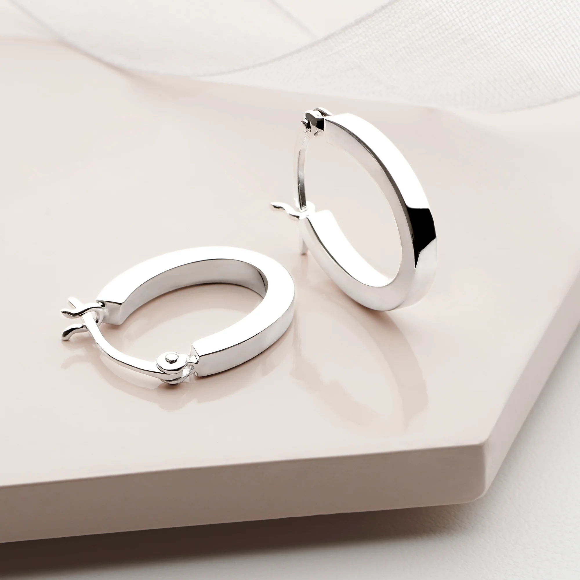 Florente Silver Hoops - Image 2