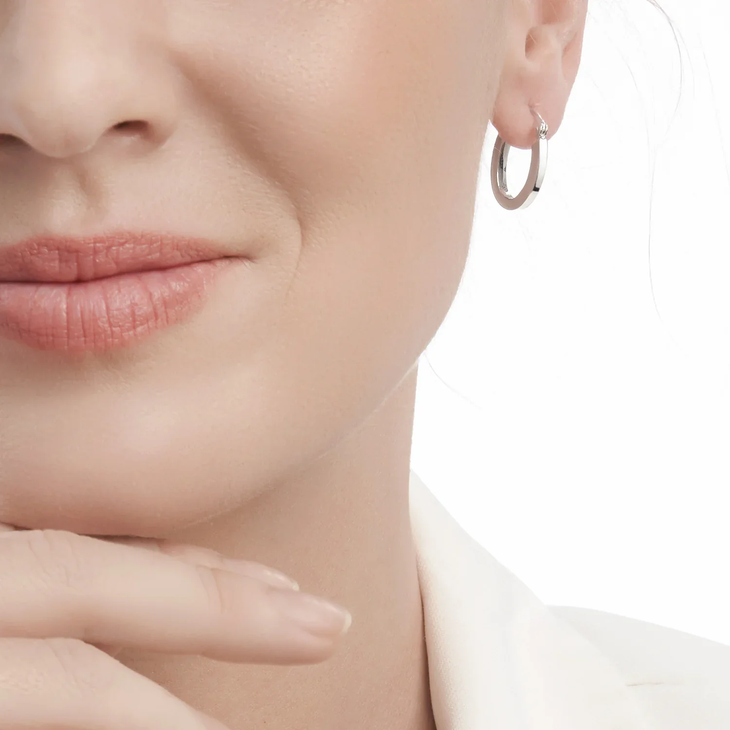 Florente Silver Hoops - Image 3