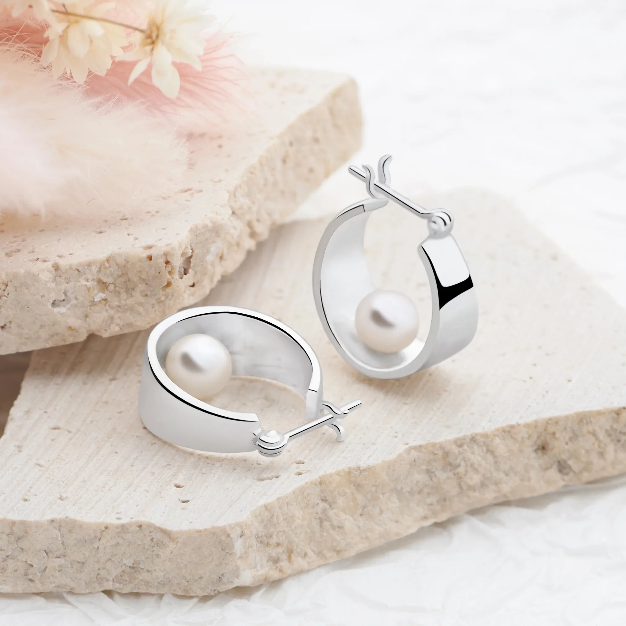 Freshwater Pearl Hoops - Image 4