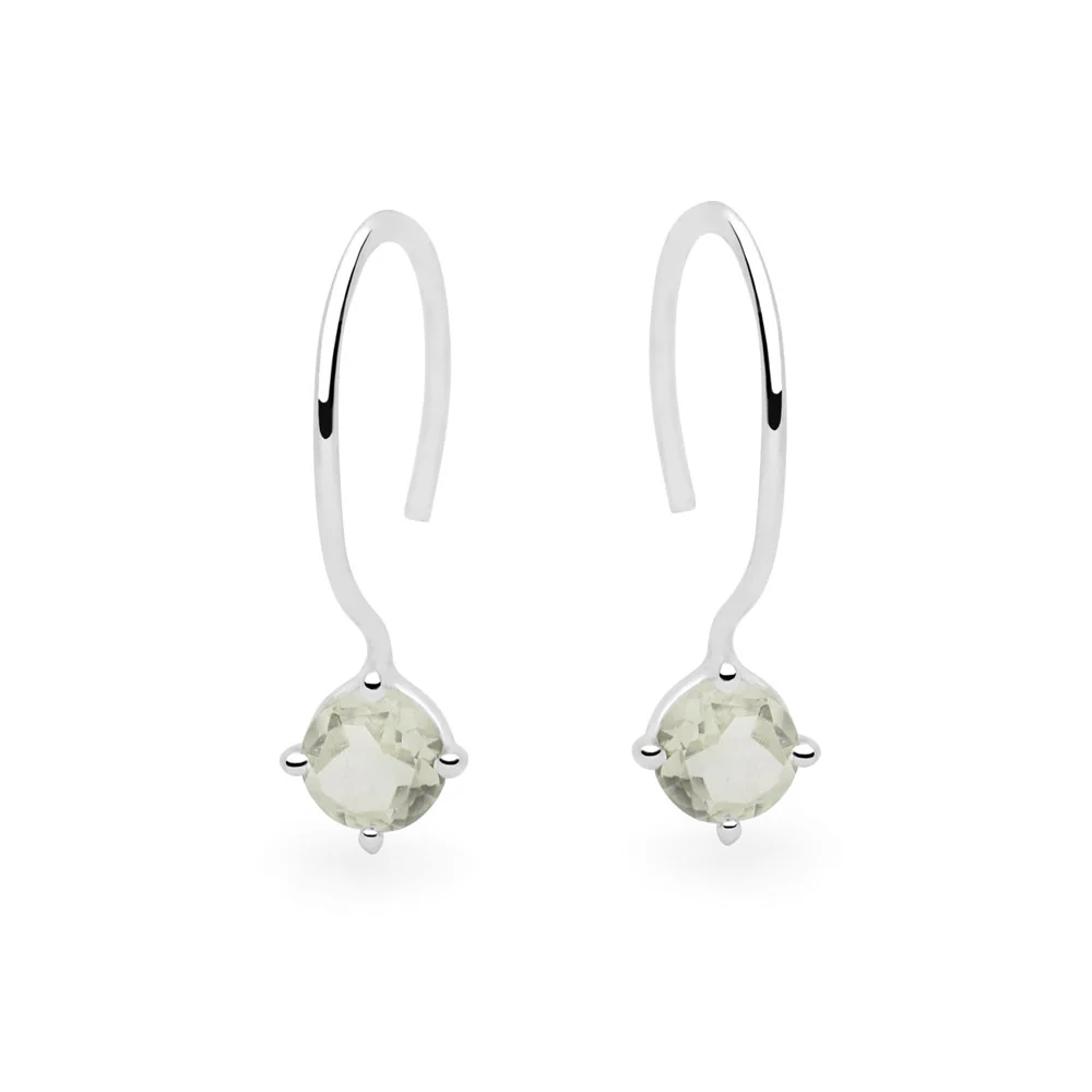 Green Amethyst Arora Earrings - Image 3