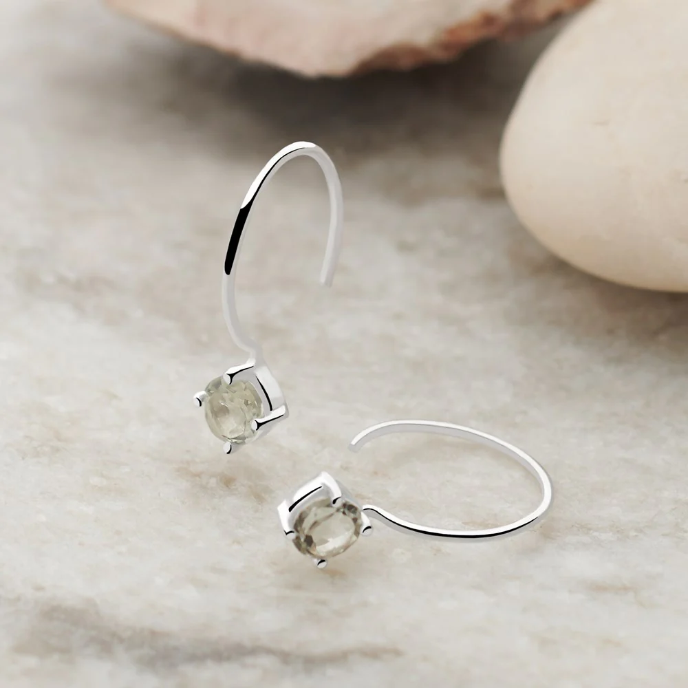 Green Amethyst Arora Earrings - Image 4