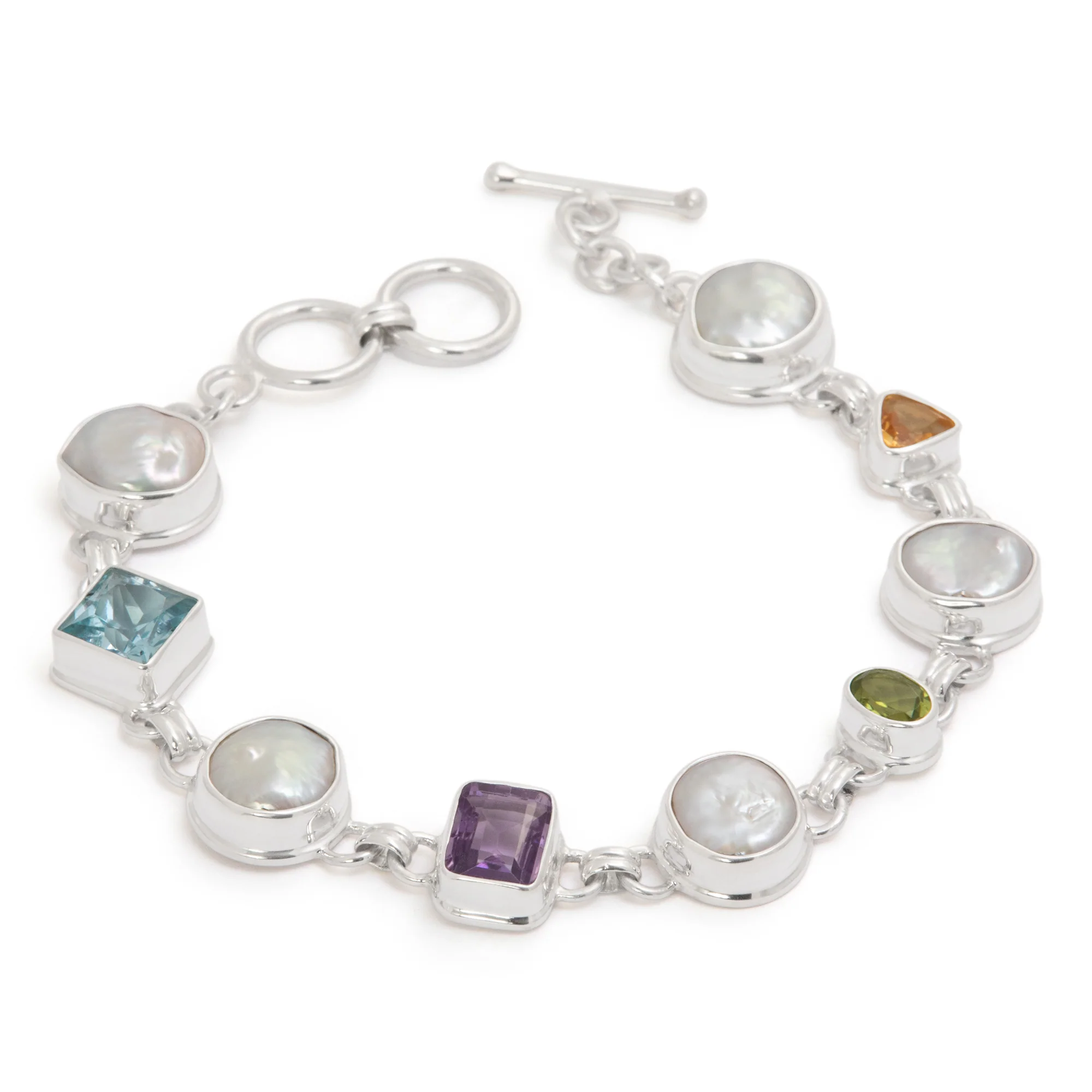 Biwa Pearl & Stone Bracelet (BRC9571)