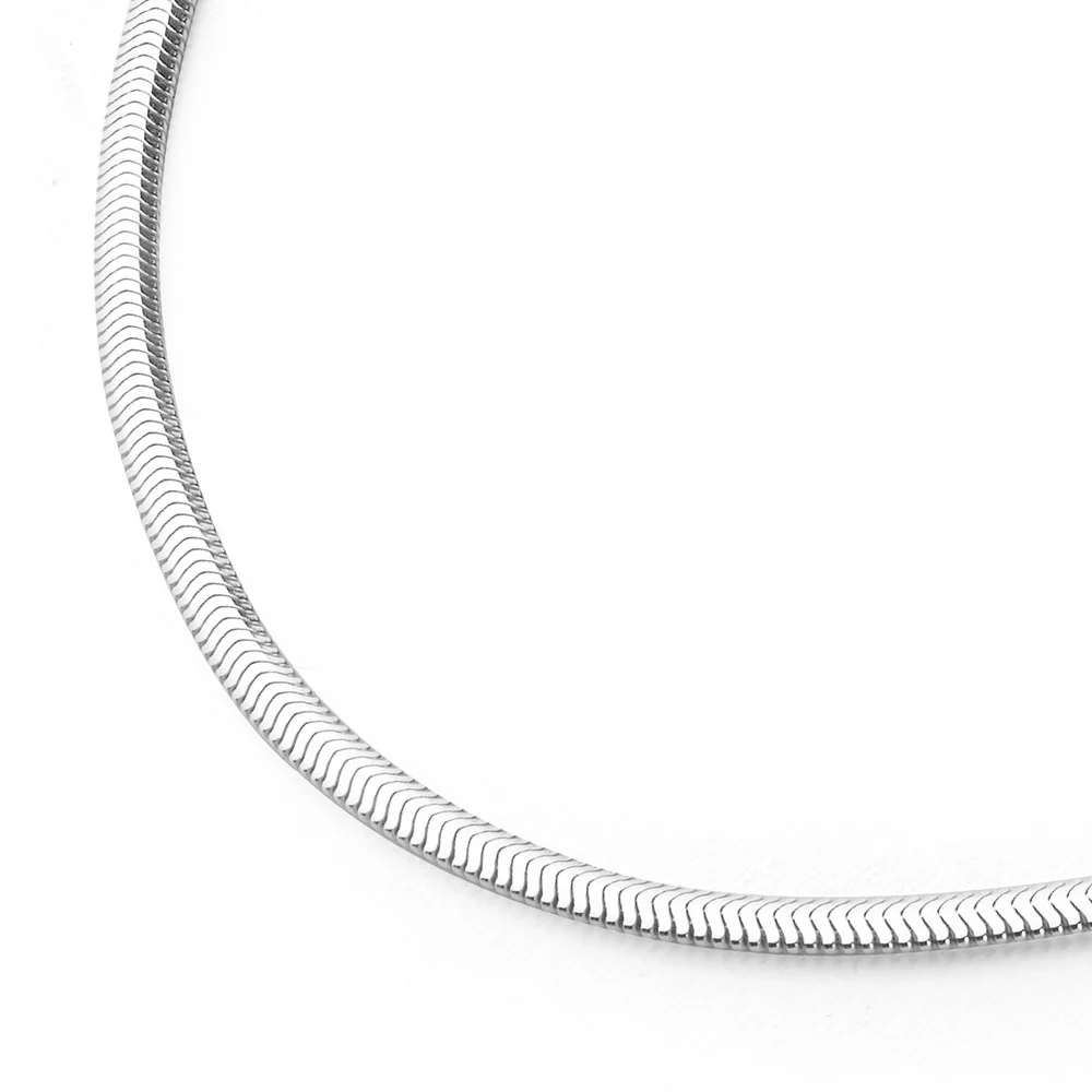 Herringbone Silver Necklace - Image 6