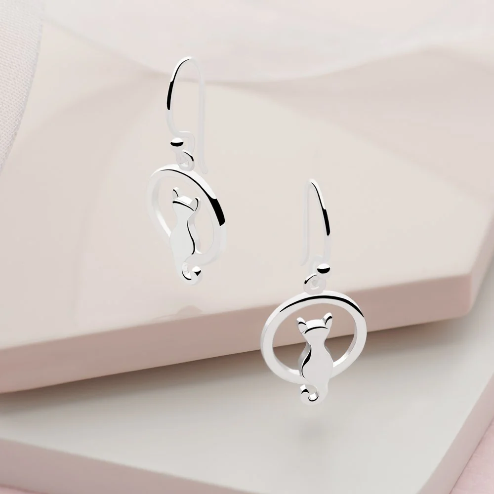 Kitty in the Moon Earrings - Image 2