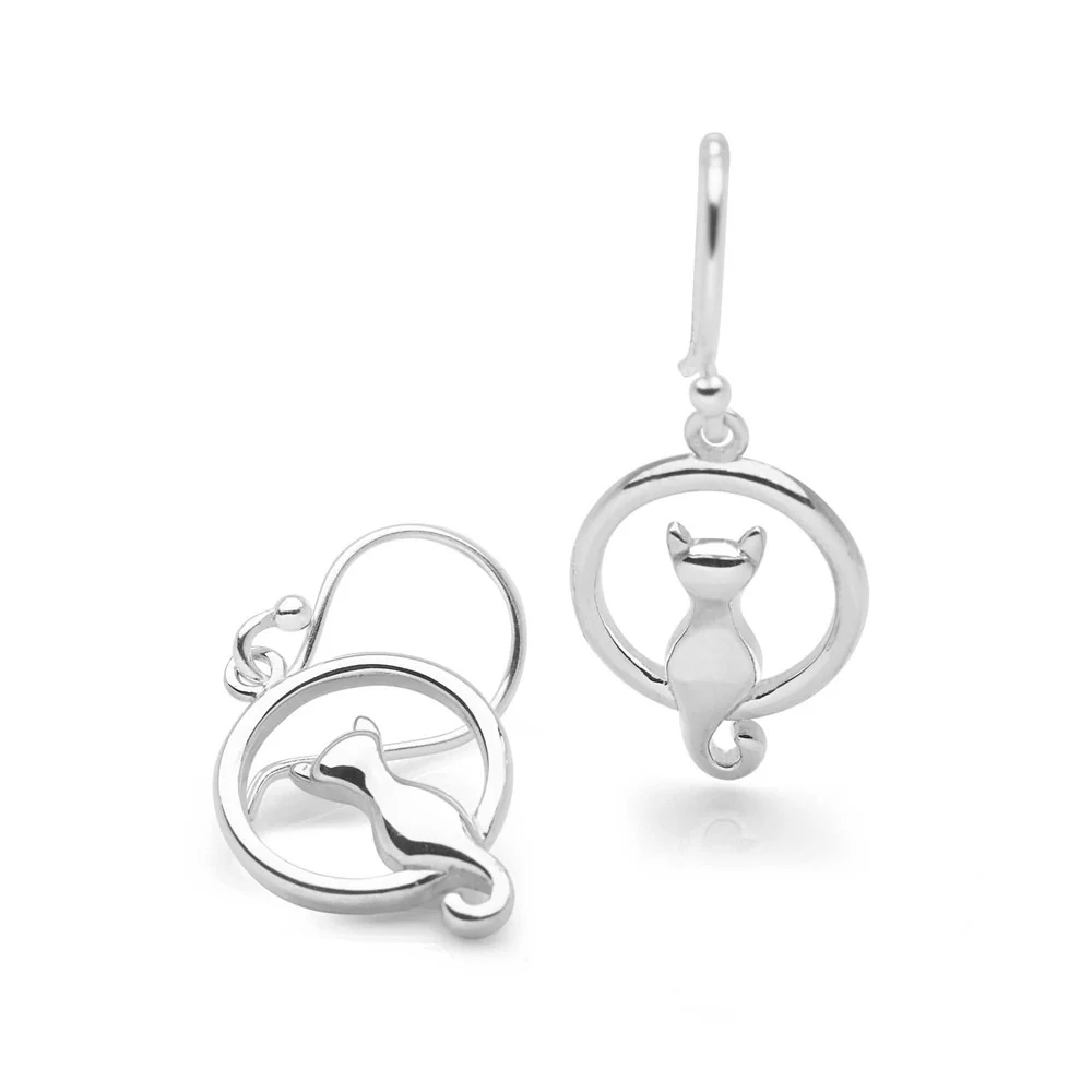 Kitty in the Moon Earrings - Image 3