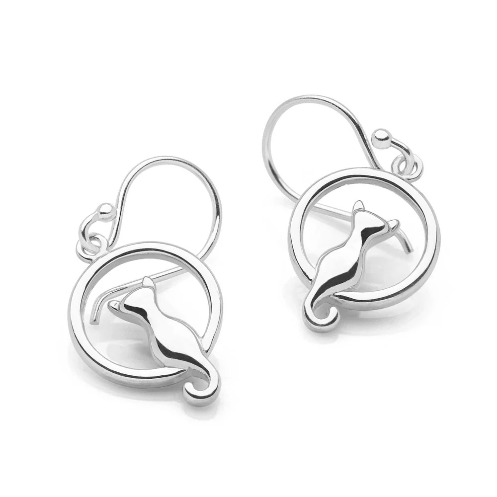 Kitty in the Moon Earrings - Image 5