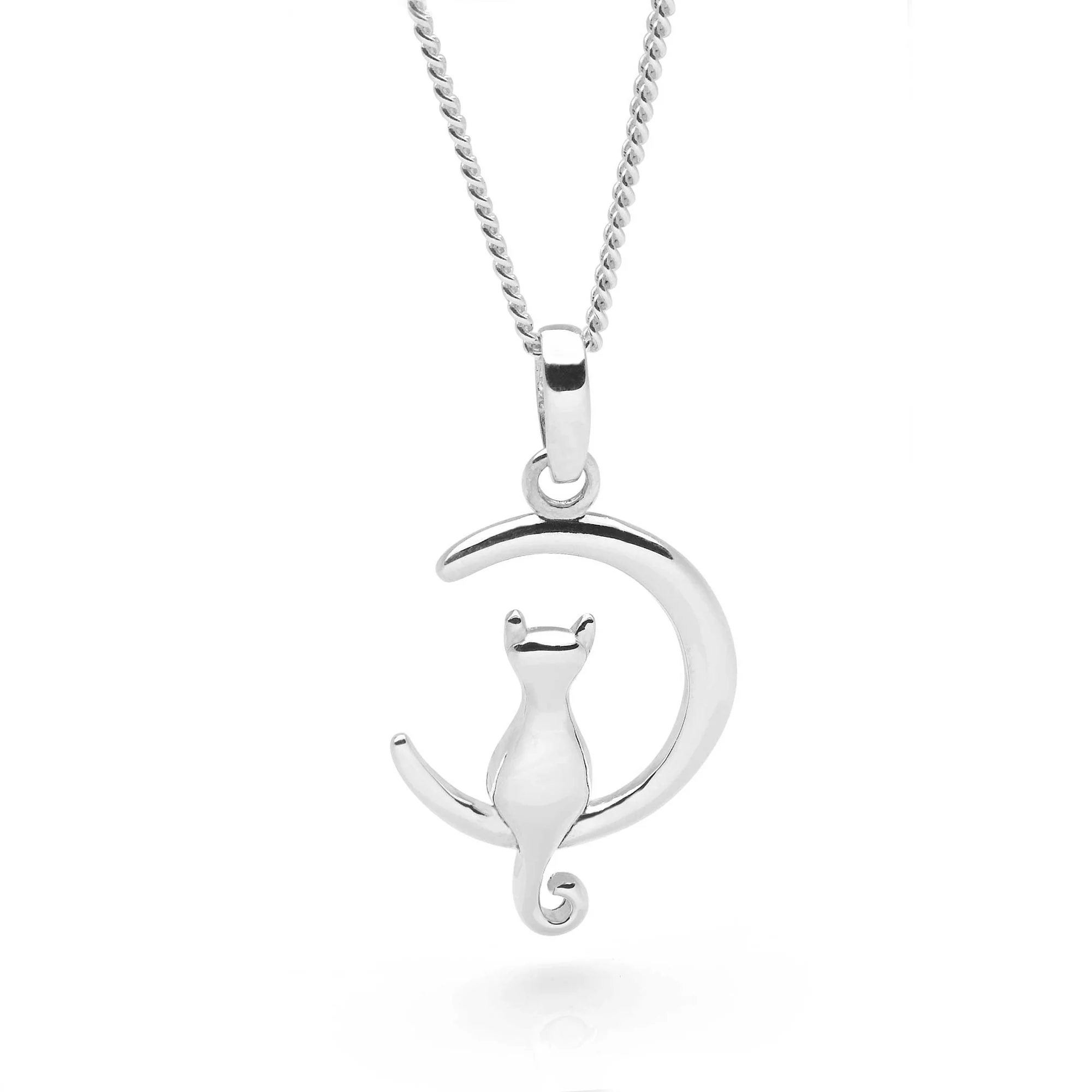 Kitty in the Moon Pendant