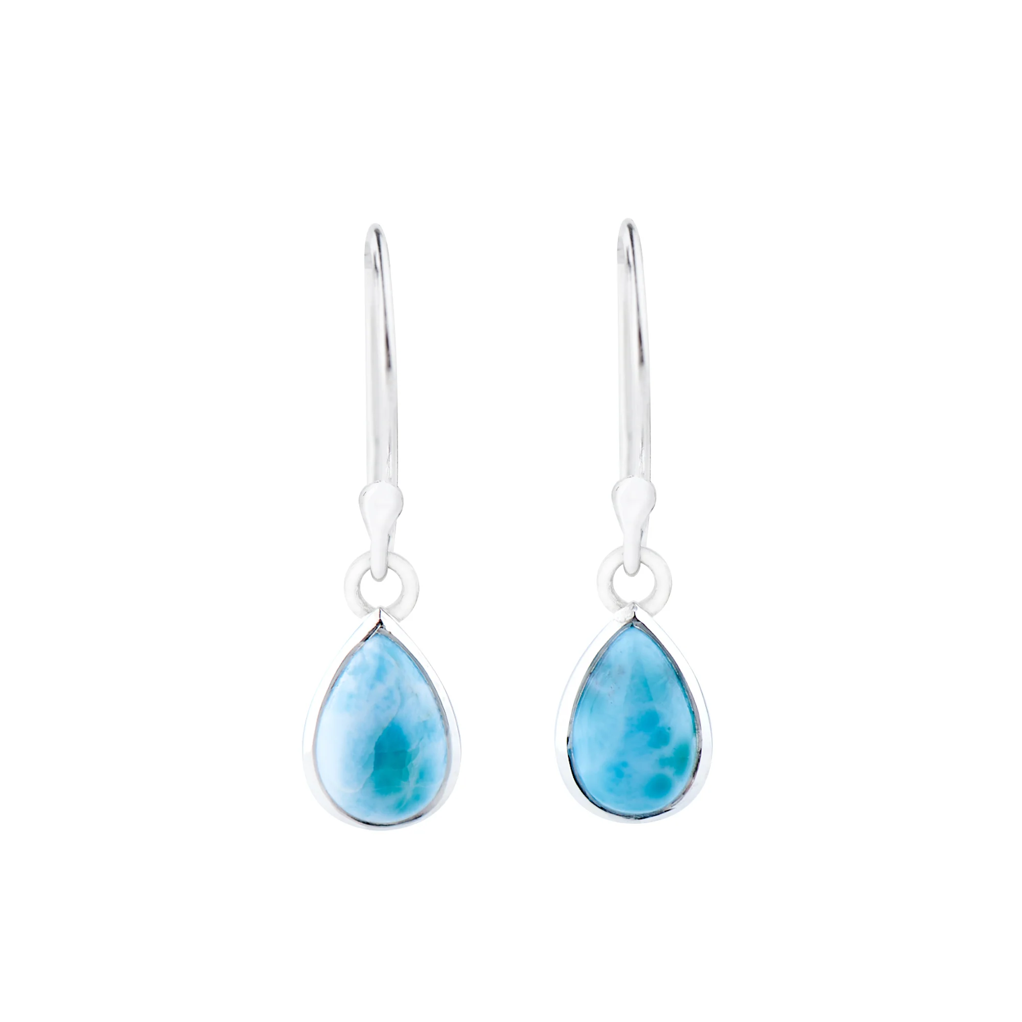 SOLD - Larimar Teardrop Earrings (B209E05)
