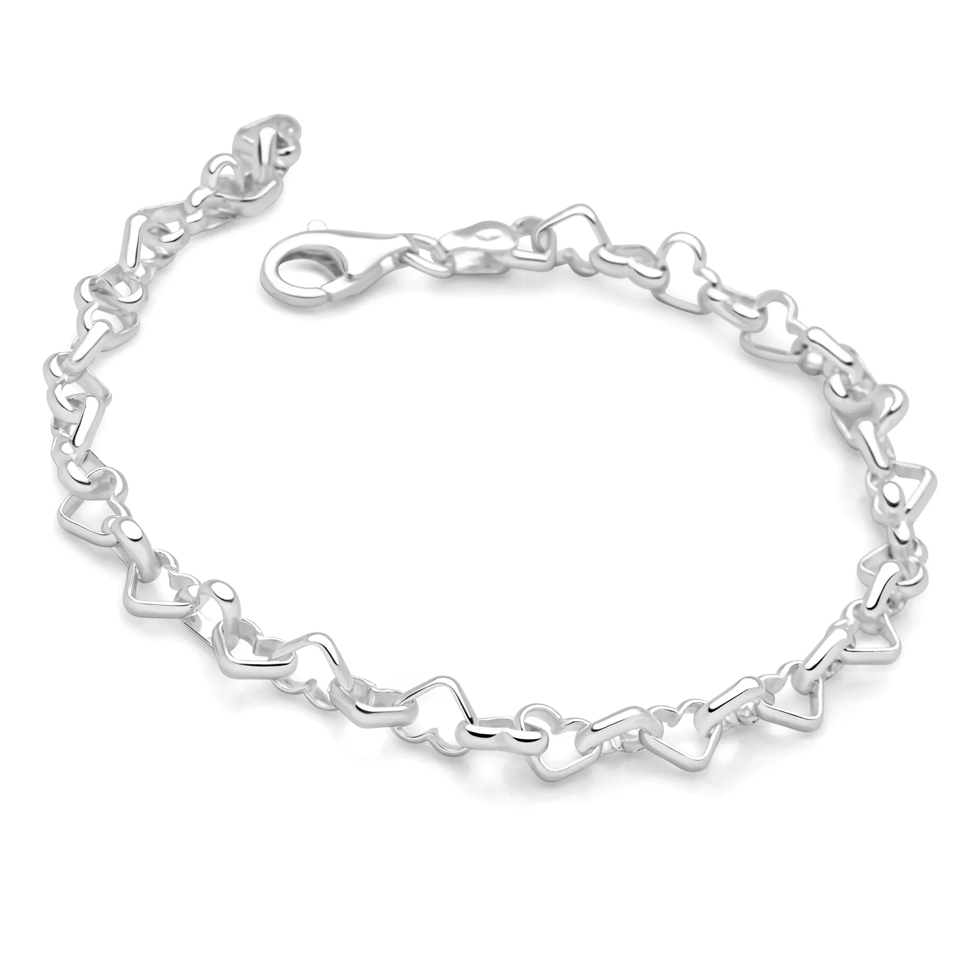 Love Hearts Silver Bracelet
