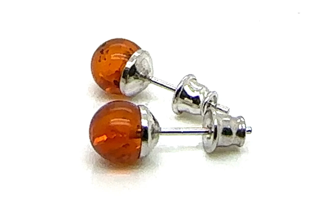 Amber Bead Studs - Image 4