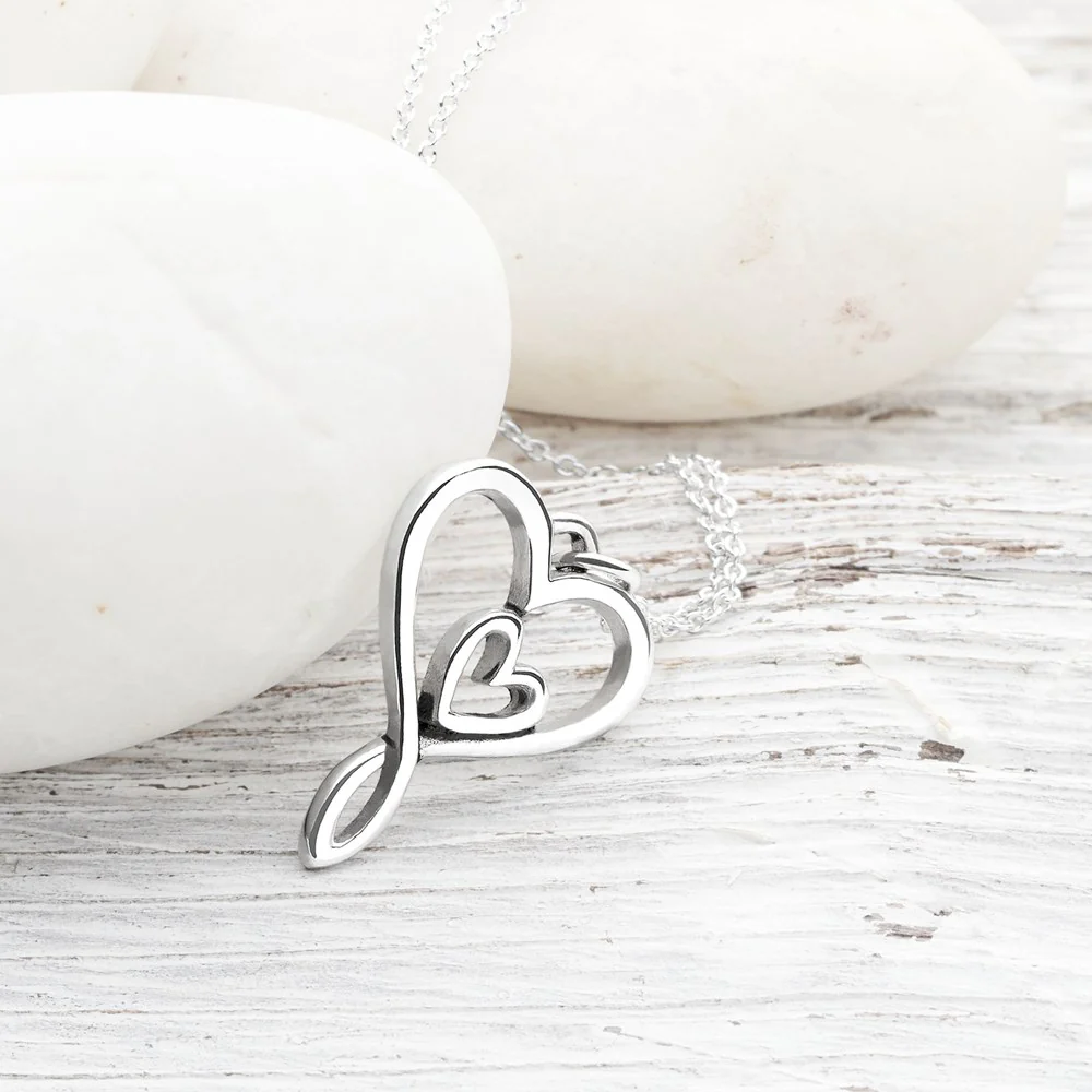 Mother & Child Silver Necklace - Image 3