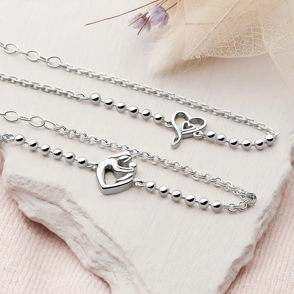Mother & Child's Silver Bracelet - Image 3