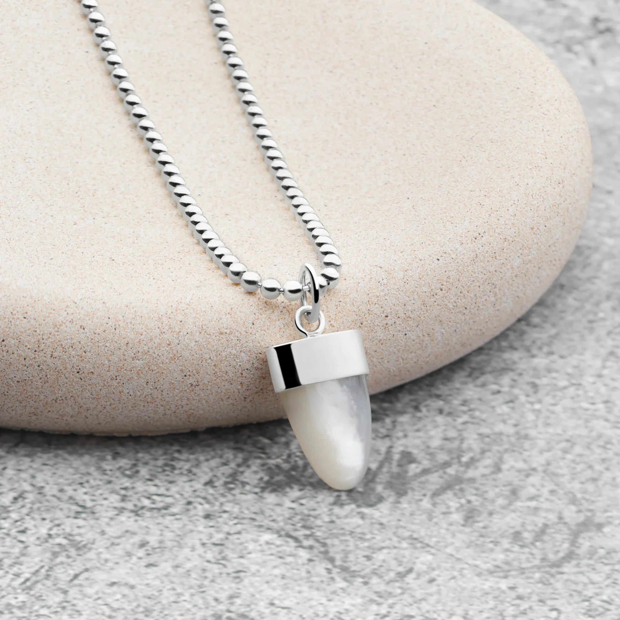 Mother of Pearl Shark Tooth Pendant - Image 2